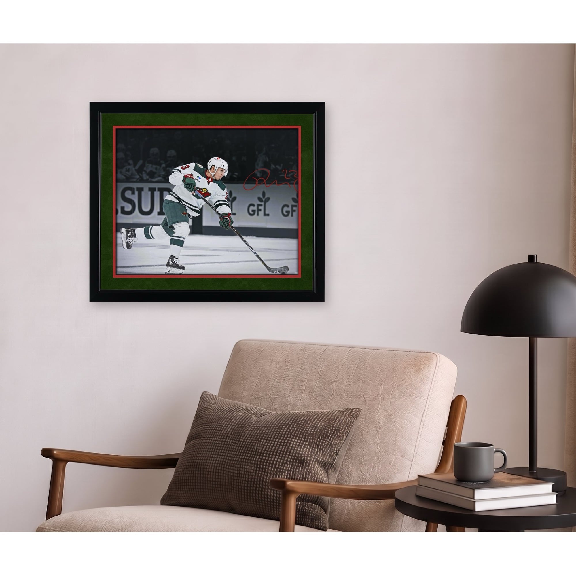 Marco Rossi Minnesota Wild Autographed 16" x 20" White Jersey Shooting Spotlight Photograph