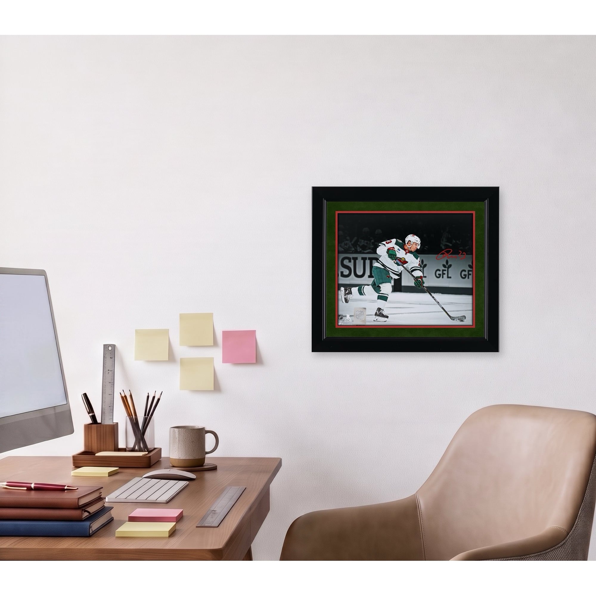 Marco Rossi Minnesota Wild Autographed 8" x 10" White Jersey Shooting Spotlight Photograph