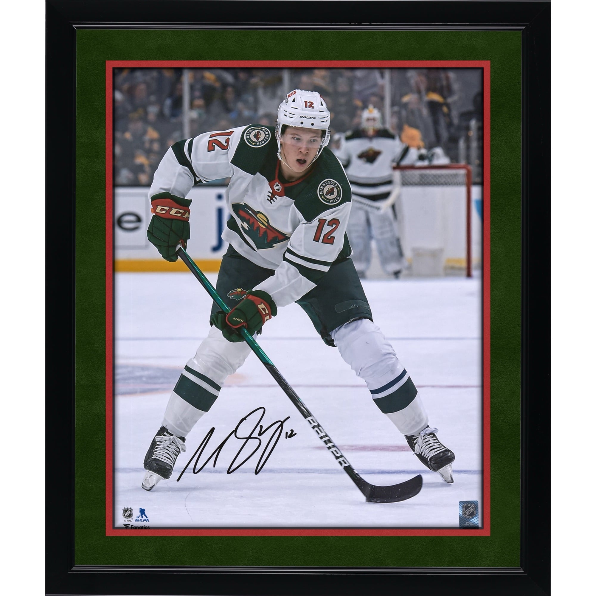 Matthew Boldy Minnesota Wild Autographed 16" x 20" NHL Debut Photograph