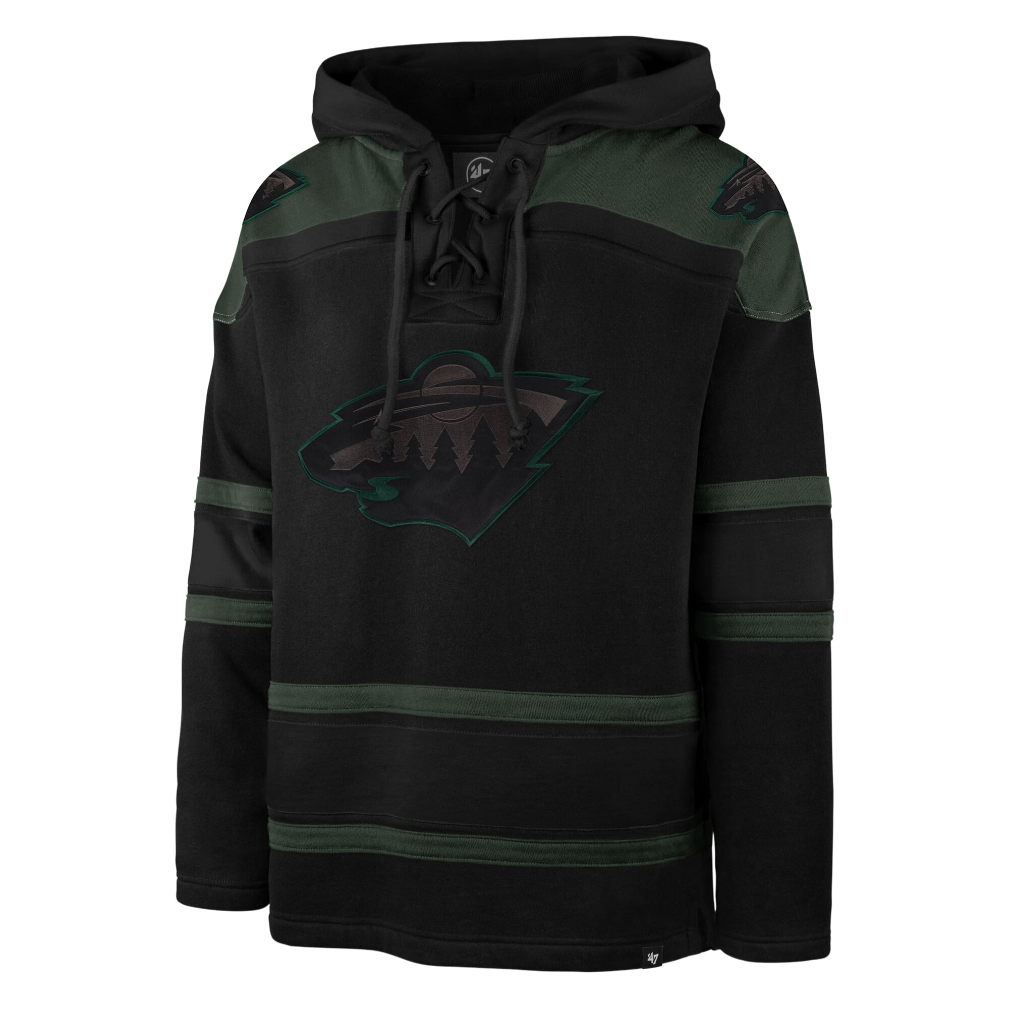 Sweat à capuche lacets Minnesota Wild Fall Color Pop noir pour homme, modèle 47