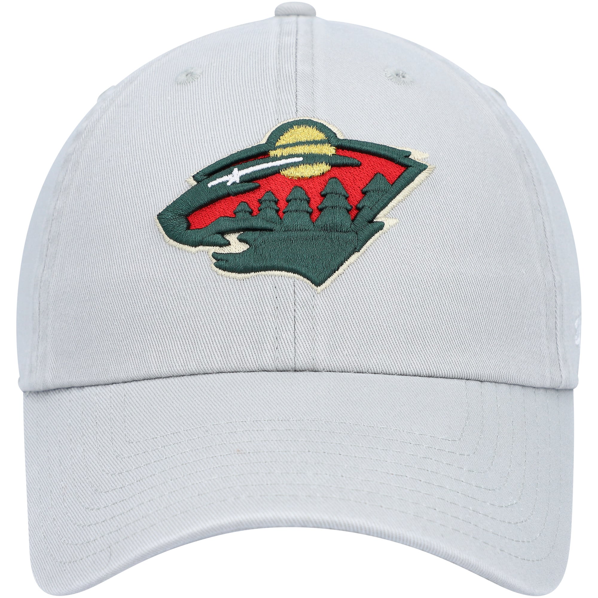 Men's '47 Gray Minnesota Wild Clean Up Adjustable Hat