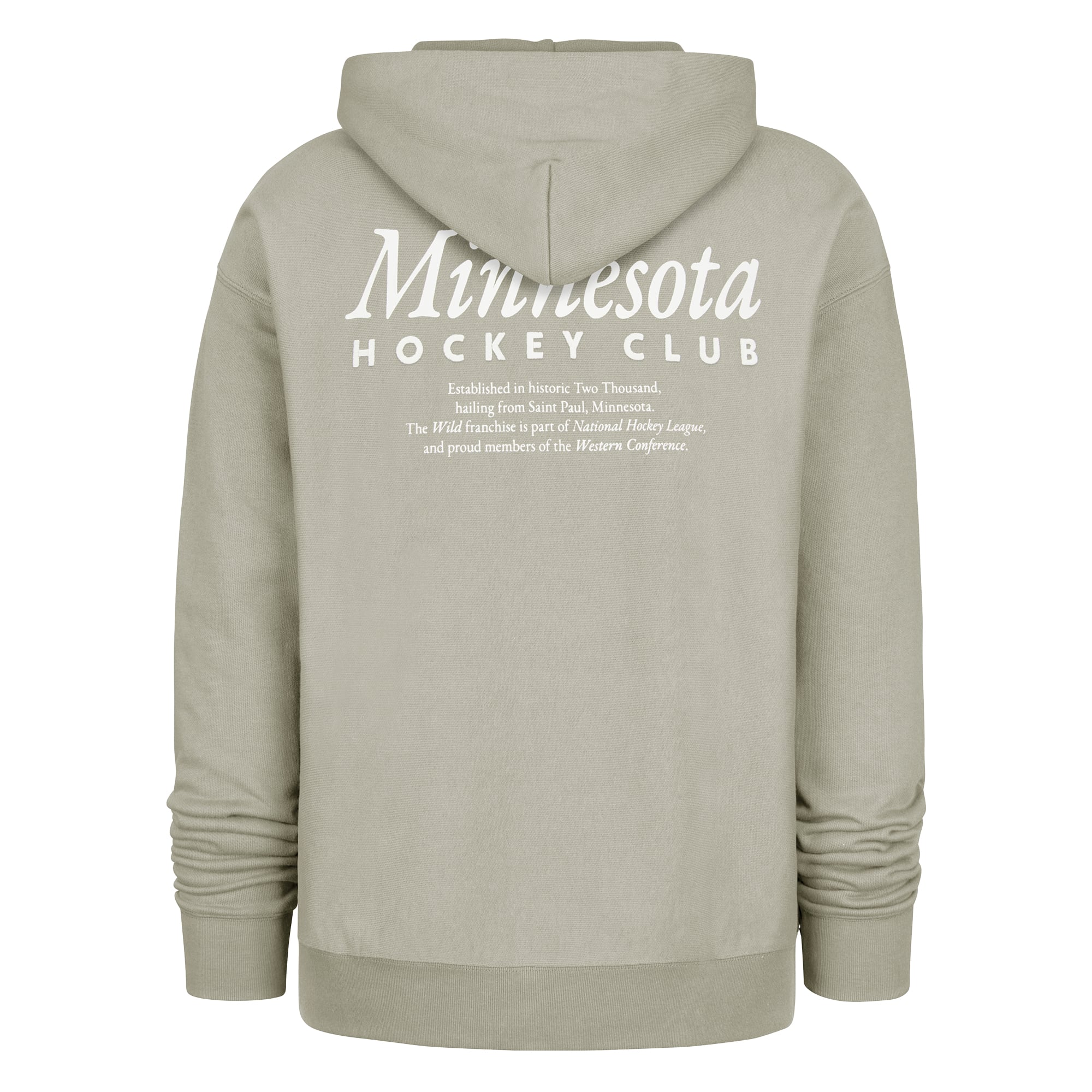 Sweat à capuche gris pour homme « 47 Minnesota Wild Foundation »