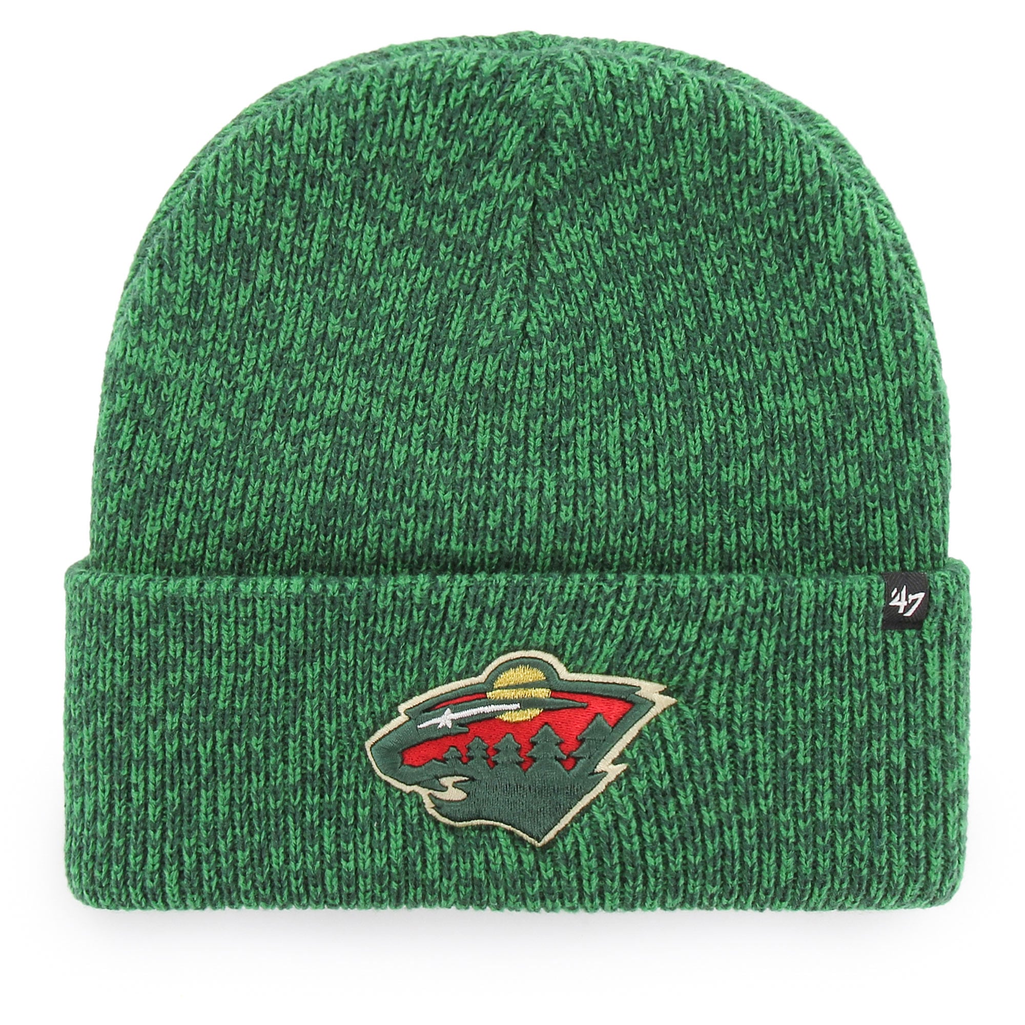 Bonnet en tricot à revers Minnesota Wild Brain Freeze '47 vert pour homme