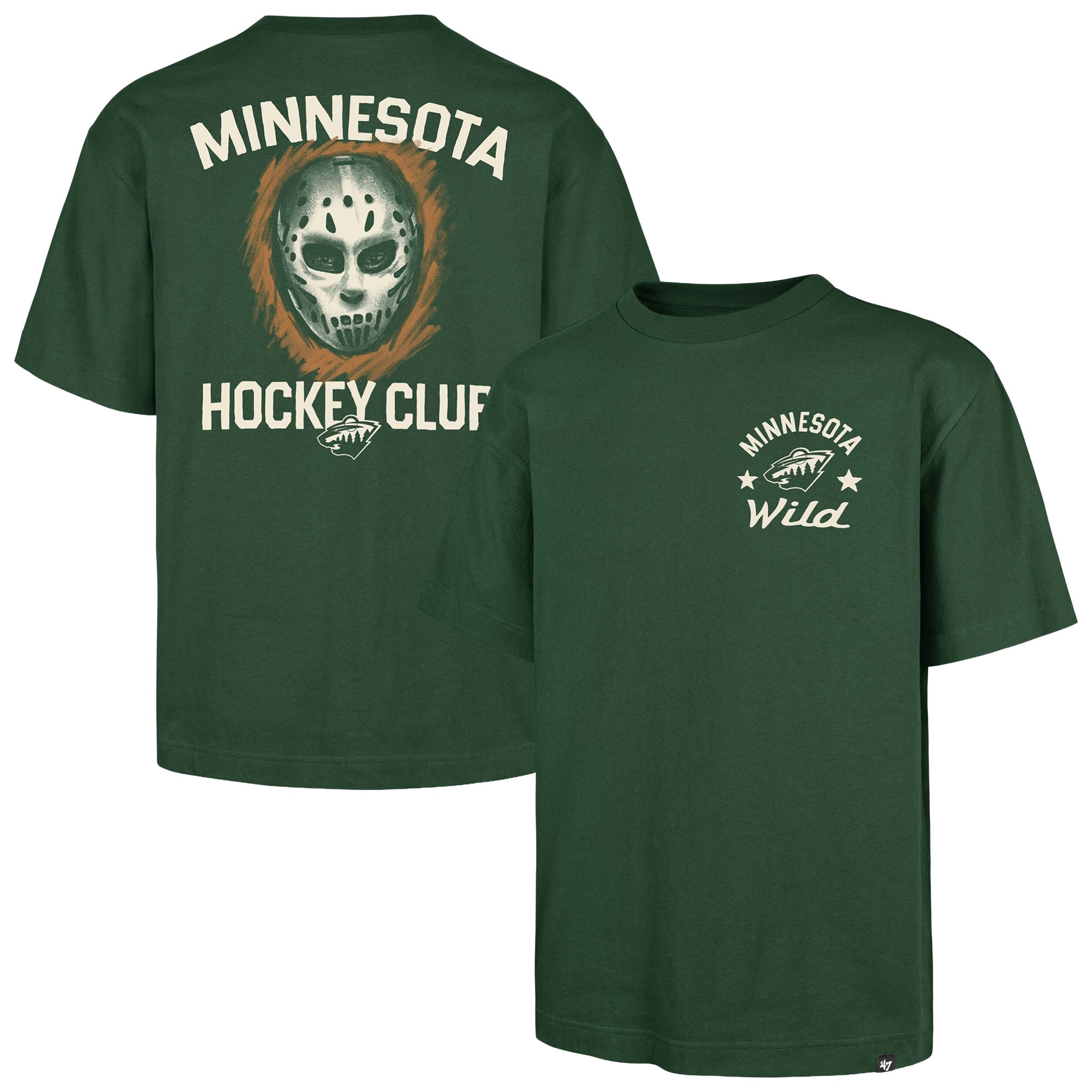 Men's '47  Green Minnesota Wild HPD Mask Foundation T-Shirt