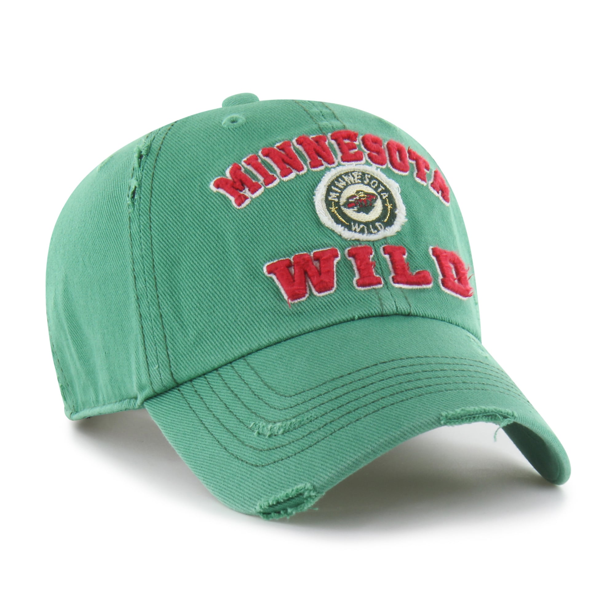 Casquette ajustable « Seymoore » verte Minnesota Wild « 47 » avec application vieillie