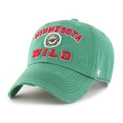 Men's Minnesota Wild '47 Green Seymoore Distressed Applique Clean Up Adjustable Hat