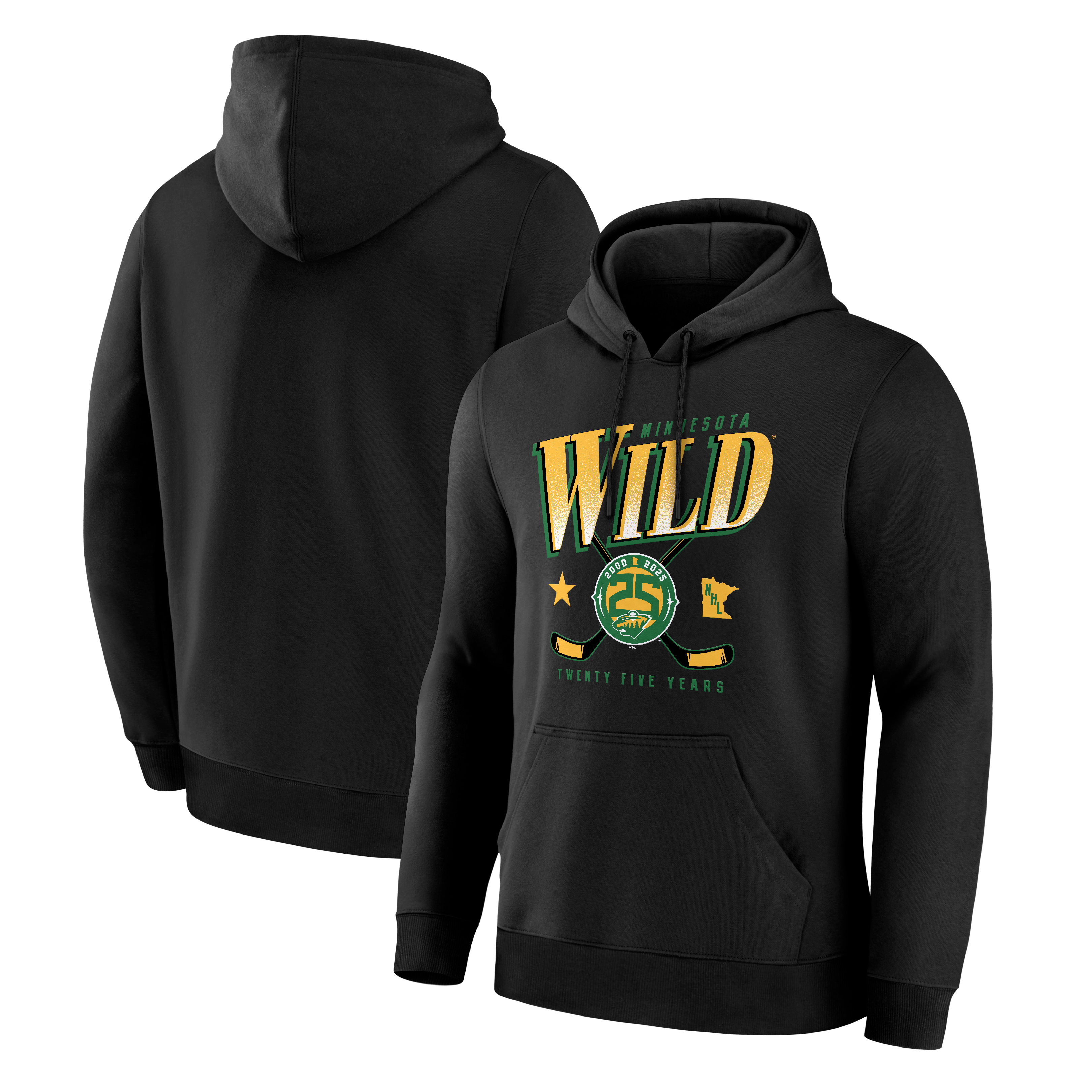 Sweat à capuche alternatif noir Minnesota Wild pour homme
