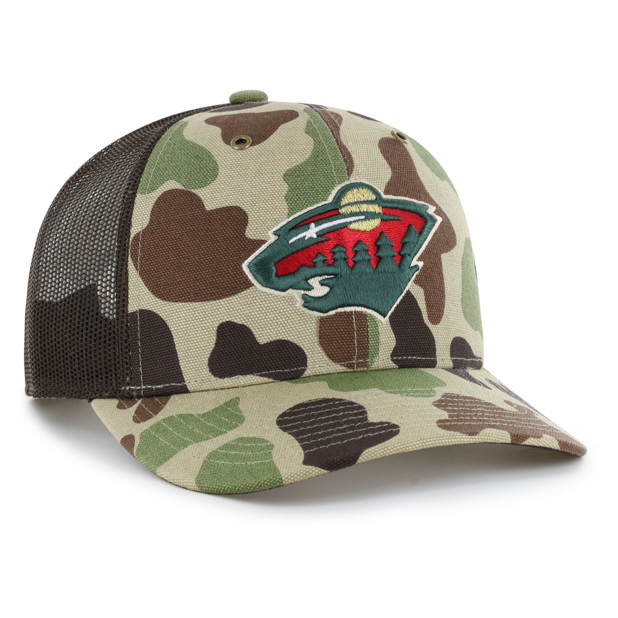 Casquette trucker ajustable Carhartt x '47 Duck Camo Minnesota Wild pour homme