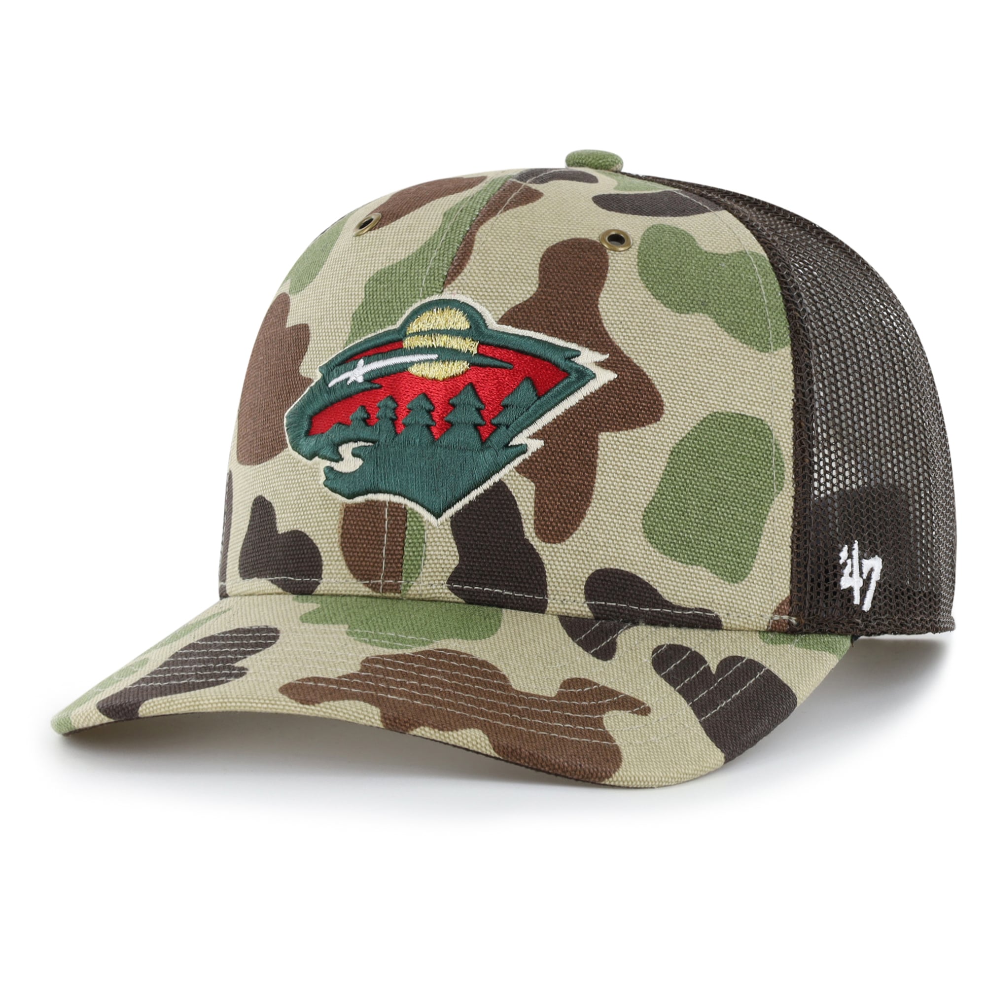 Casquette trucker ajustable Carhartt x '47 Duck Camo Minnesota Wild pour homme
