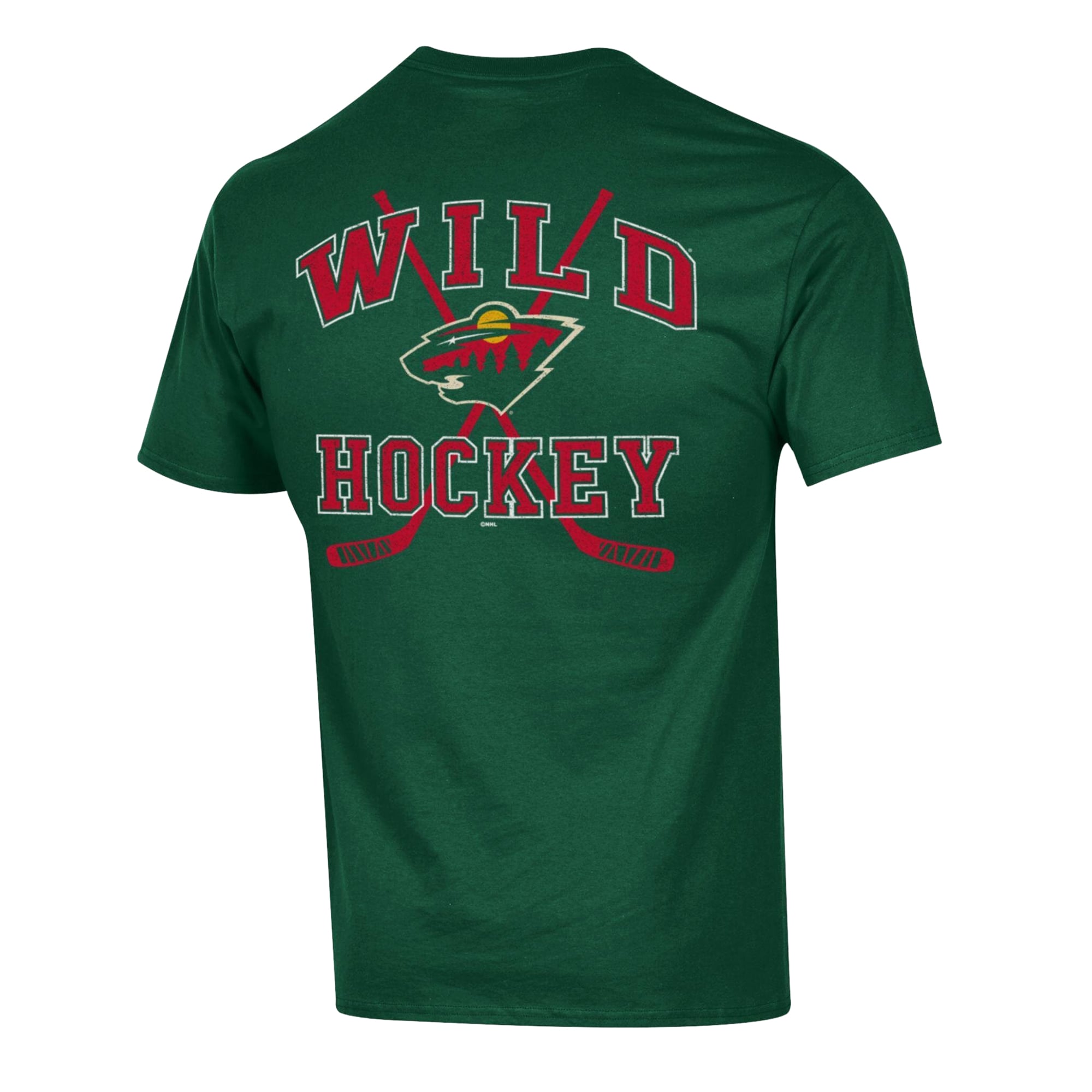 Men's Champion Green Minnesota Wild Stick With It Jersey T-Shirt