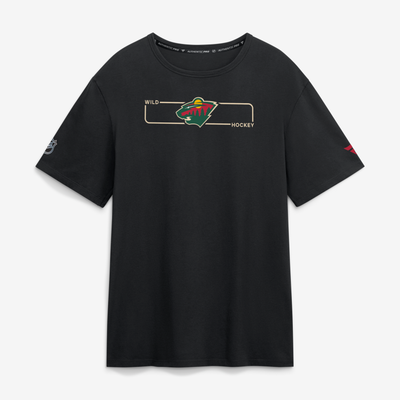 Men's Minnesota Wild Fanatics Black Authentic Pro Primary Logo T-Shirt