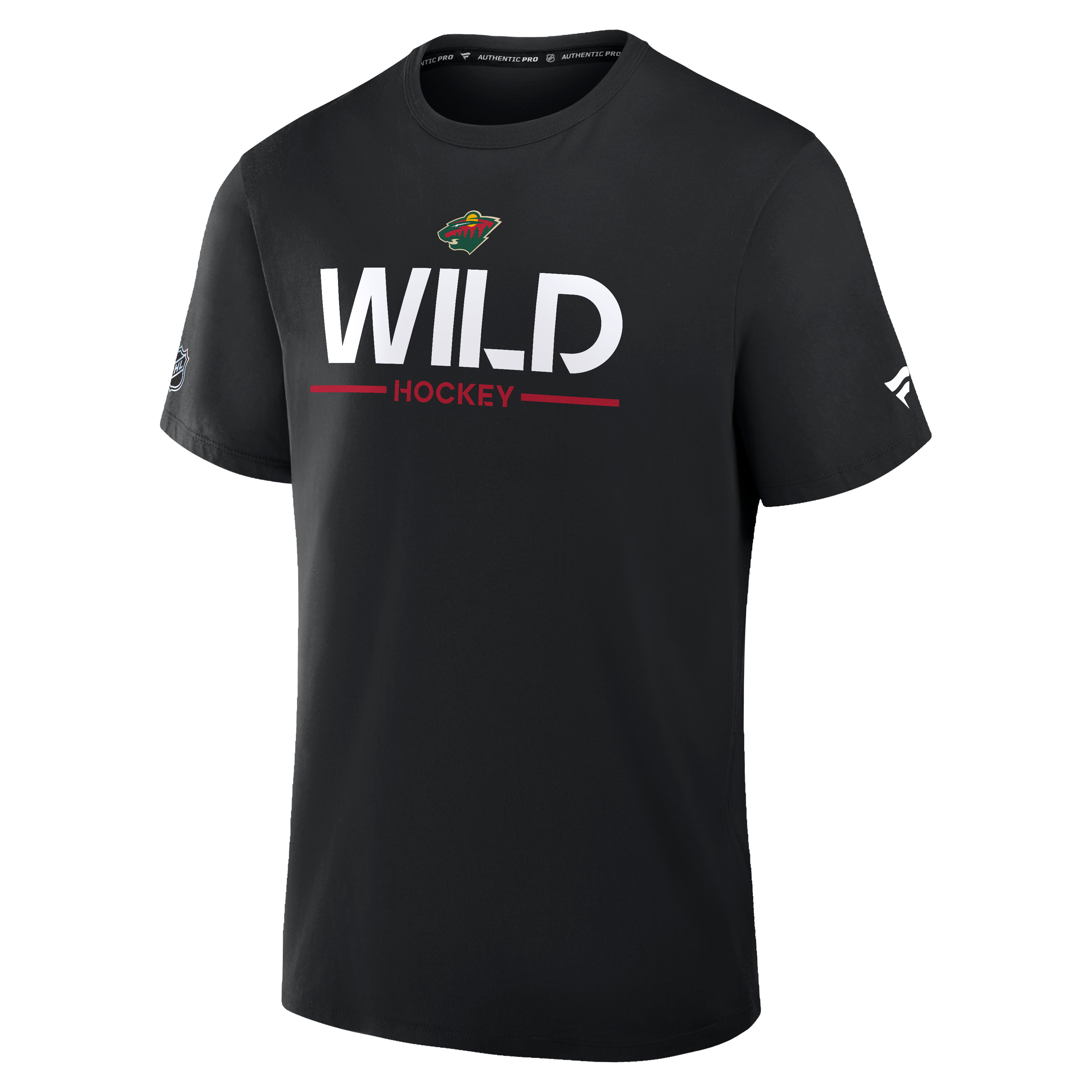 T-shirt Fanatics noir authentique pour homme, Minnesota Wild