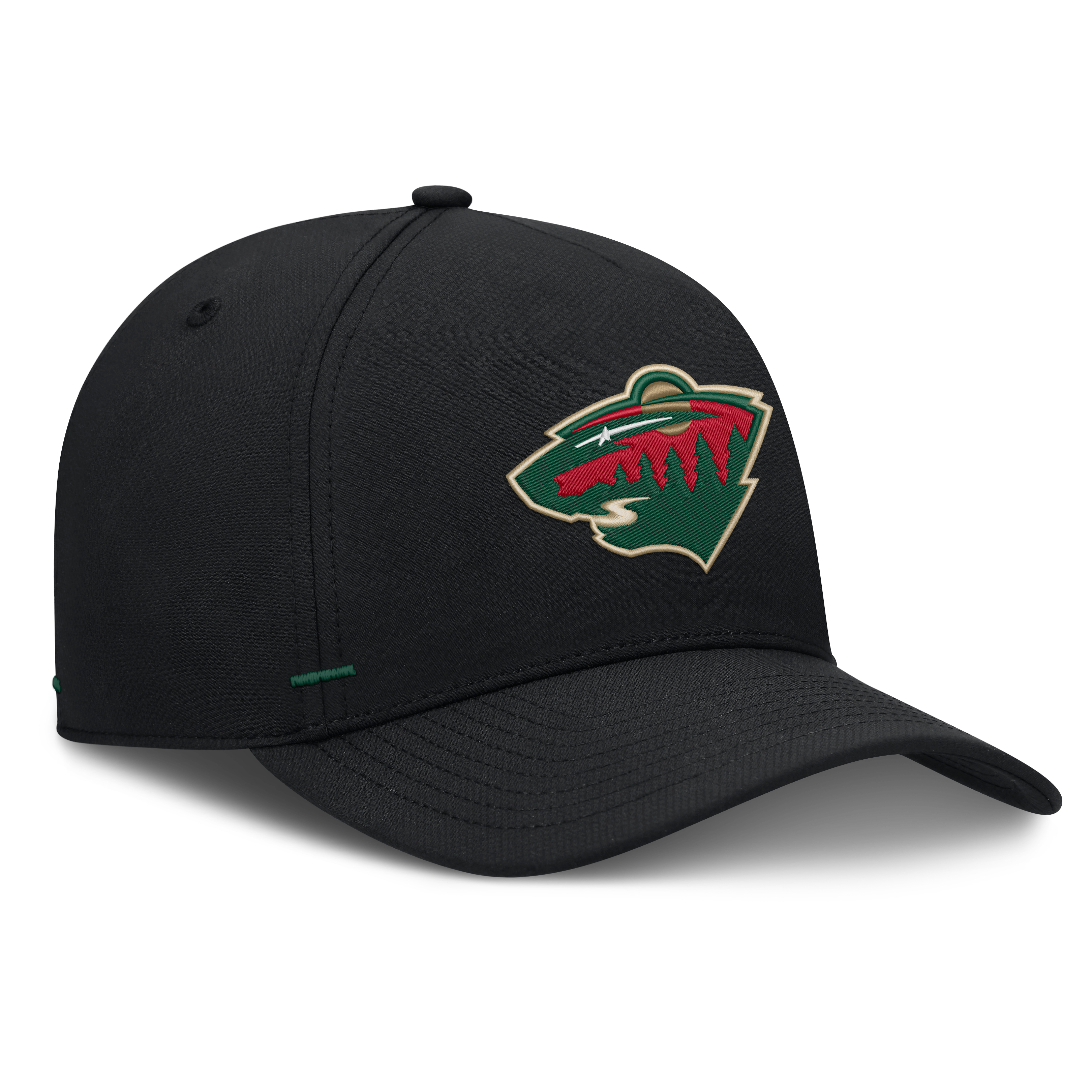 Men's Fanatics Black Minnesota Wild Authentic Pro Rink Bar Tacks A-Frame Adjustable Hat