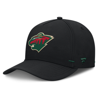 Men's Minnesota Wild Fanatics Black Authentic Pro Rink Bar Tacks A-Frame Adjustable Hat