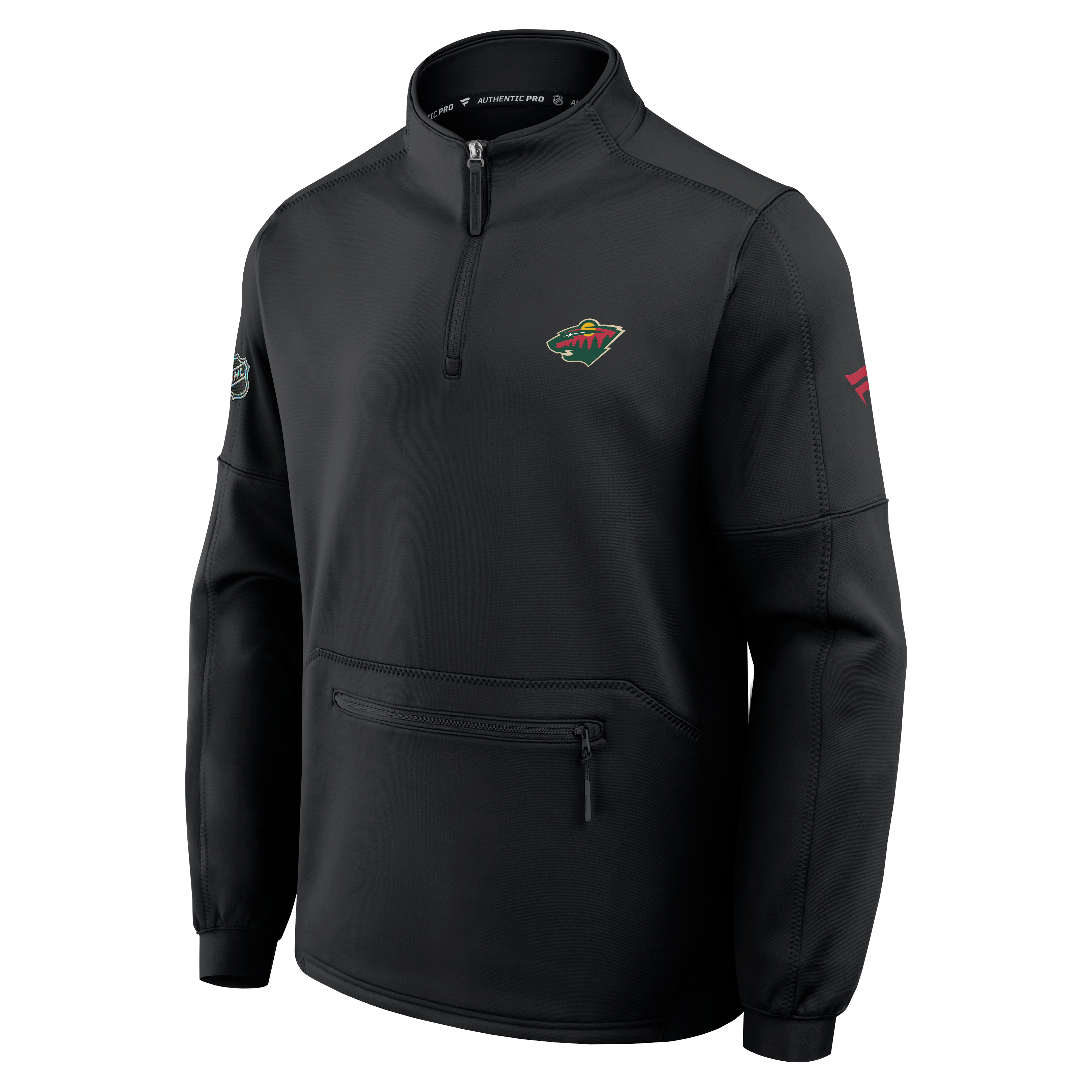 Pull-over polaire authentique Minnesota Wild Pro Rink noir Fanatics pour homme