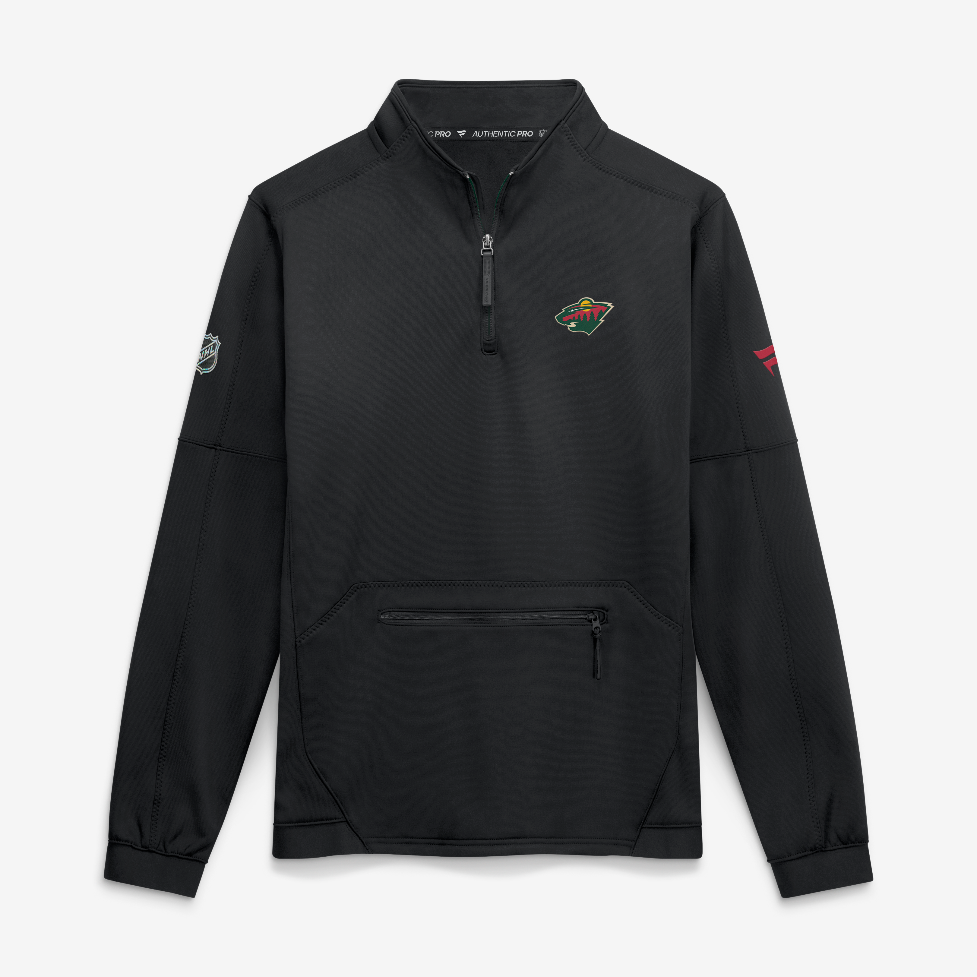 Pull-over polaire authentique Minnesota Wild Pro Rink noir Fanatics pour homme