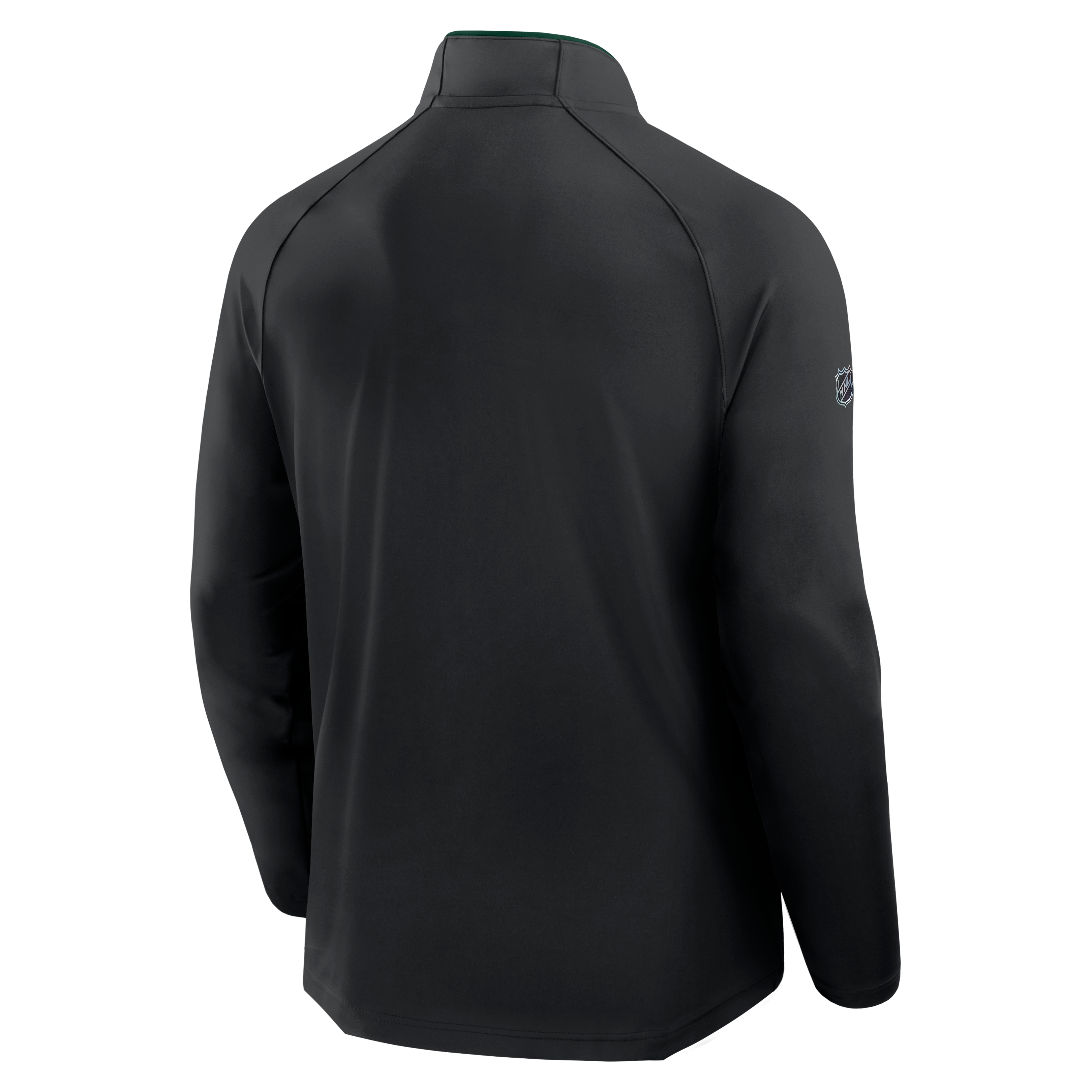 Pull-over léger à col zippé Fanatics noir Minnesota Wild Authentic Pro Rink pour homme