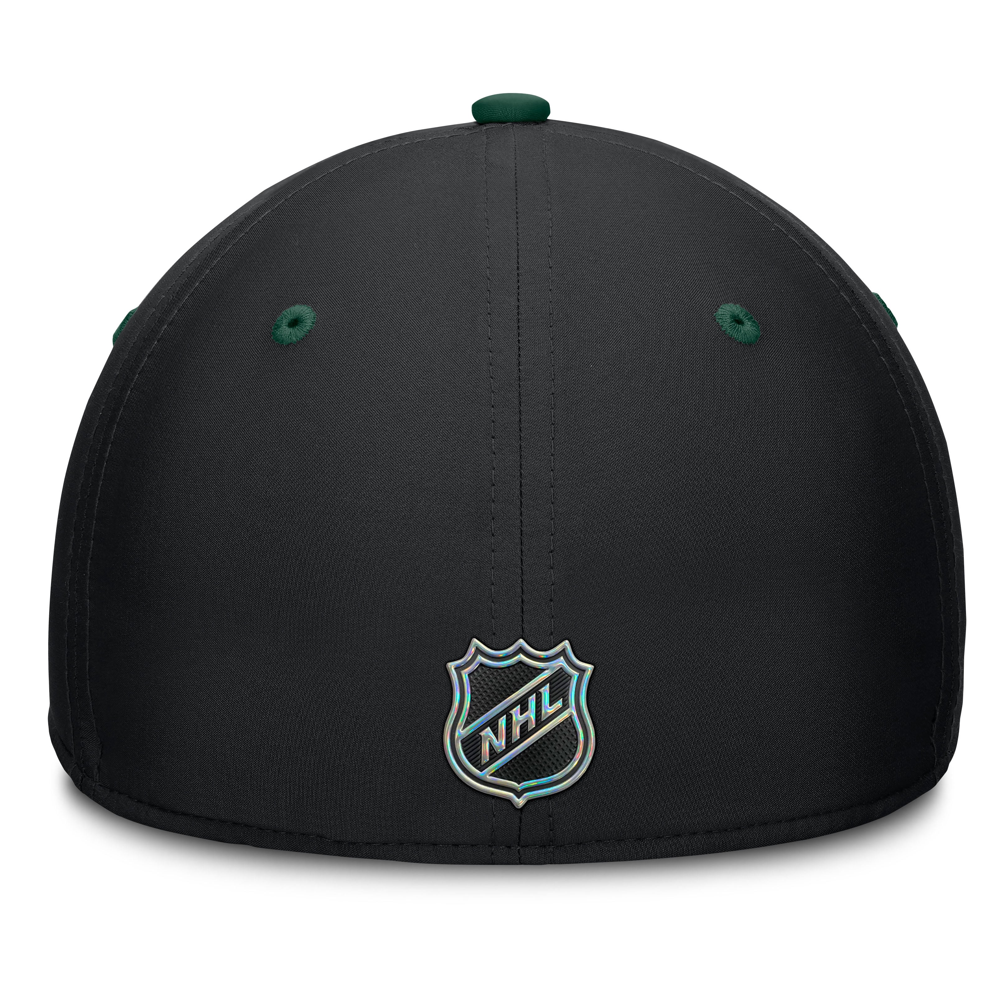 Men's Fanatics Black/Green Minnesota Wild Authentic Pro Rink Stretch Hat