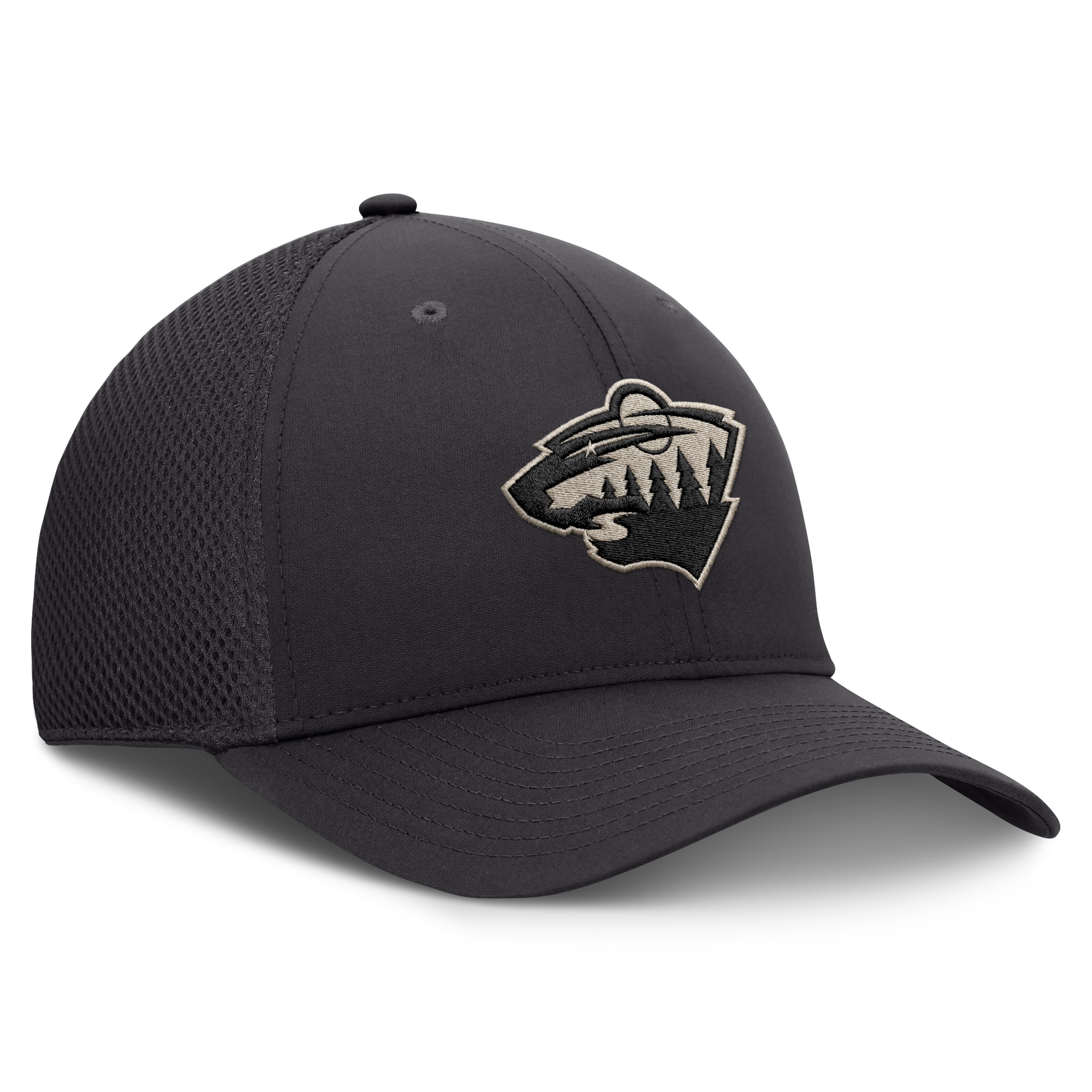 Casquette extensible Fanatics Charcoal Minnesota Wild Road pour homme