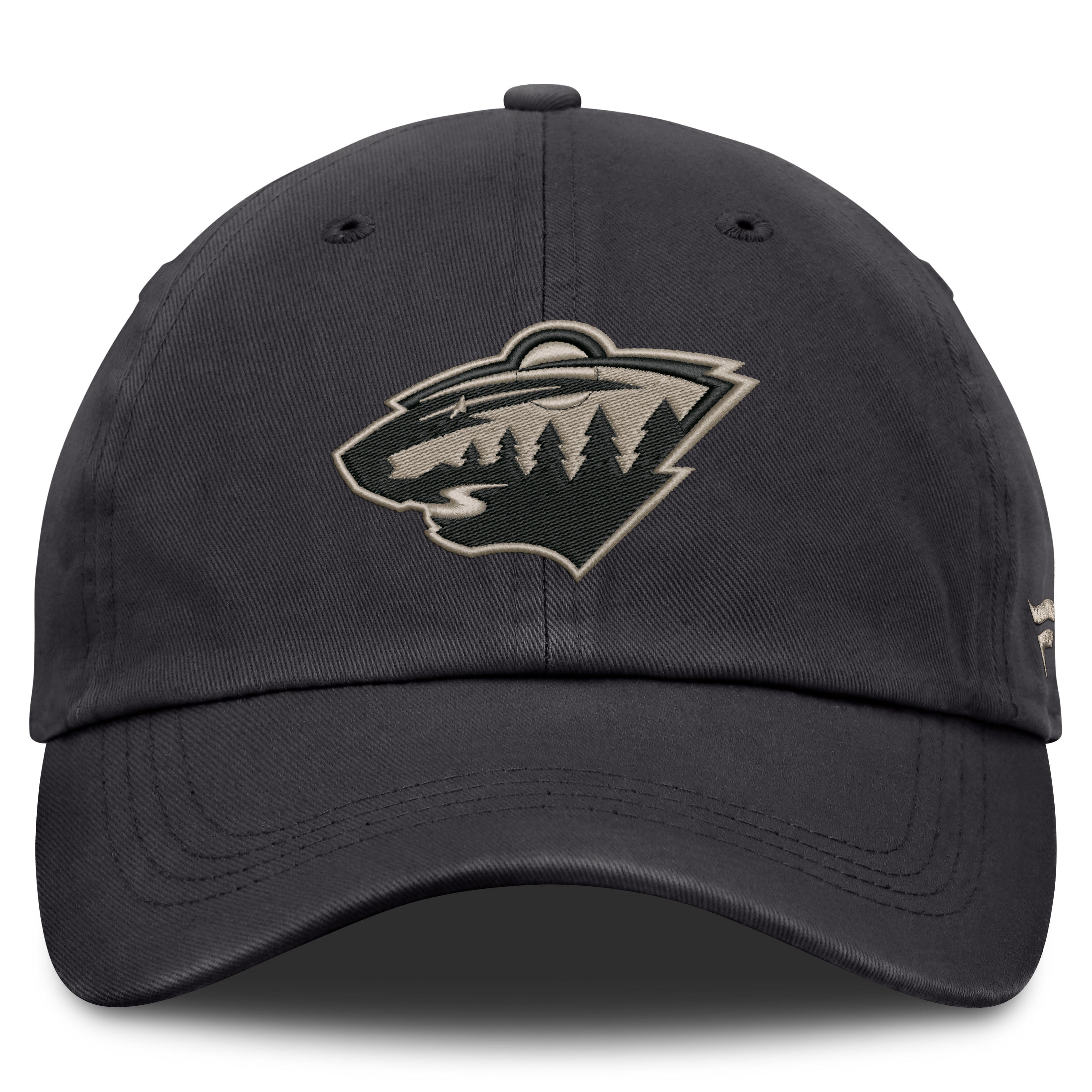 Casquette ajustable Fanatics Charcoal Minnesota Wild Road Phantom Washed pour homme