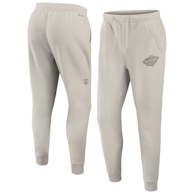 Pantalon de survêtement polaire authentique Minnesota Wild Fanatics Cream Pro Road pour homme