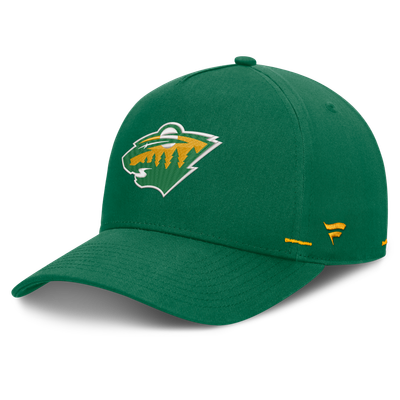 Men's Minnesota Wild Fanatics Green Alternate Authentic Pro Rink A-Frame Adjustable Hat
