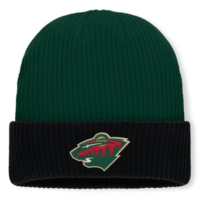 Men's Minnesota Wild Fanatics Green Authentic Pro Rink Cuffed Knit Hat