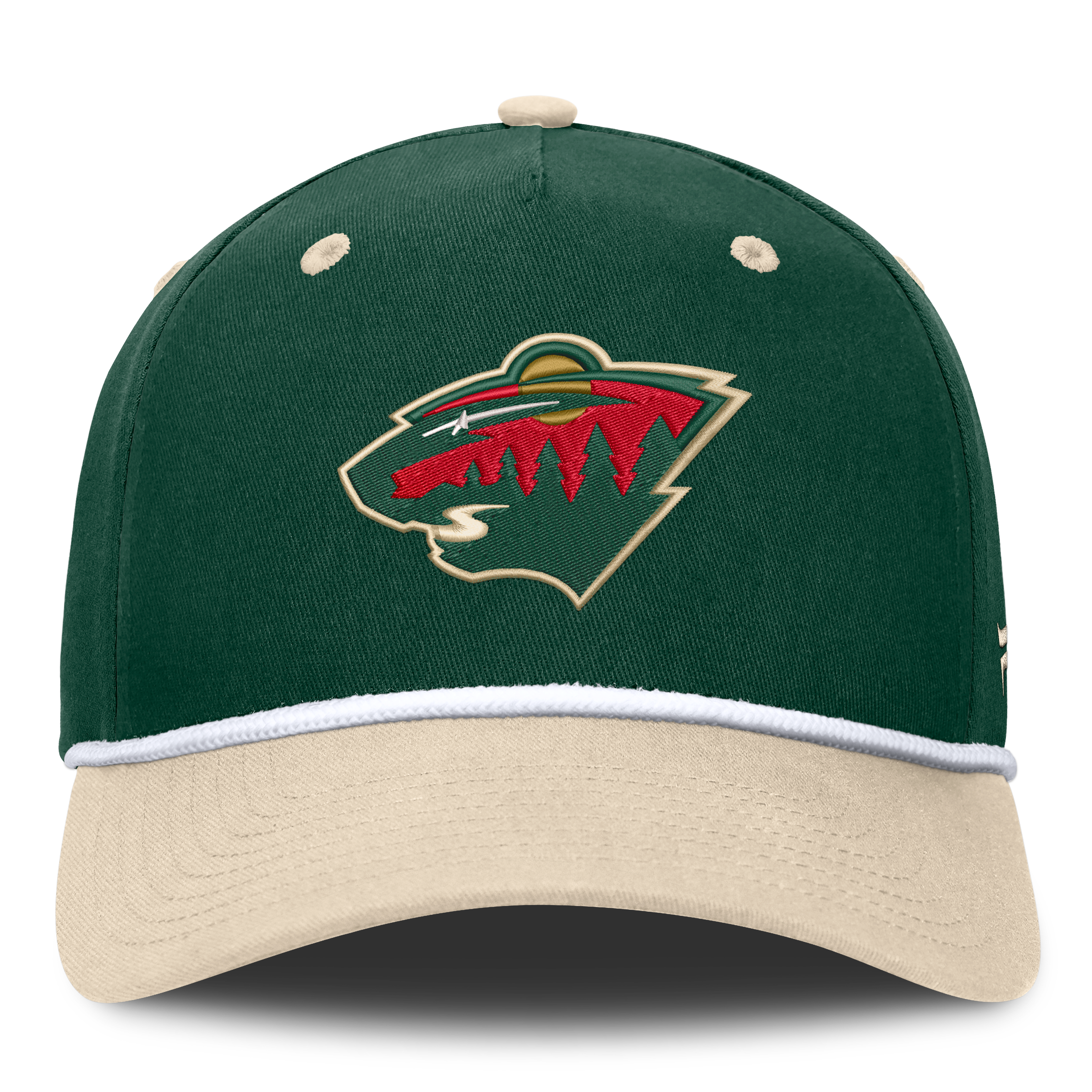 Men's Fanatics Green/Cream Minnesota Wild Fundamental Power Play A-Frame Adjustable Hat