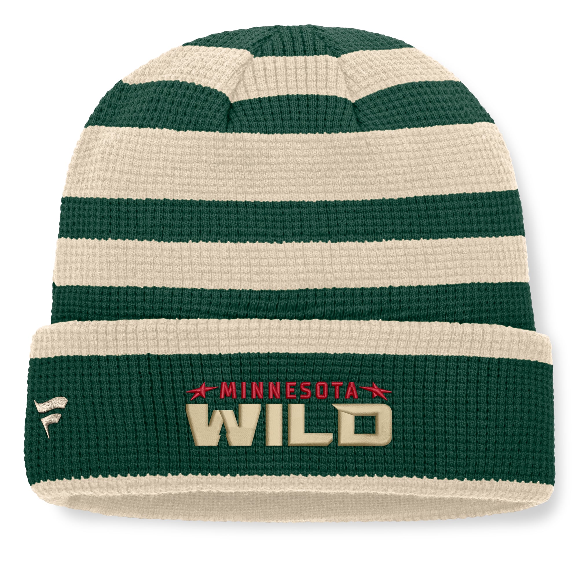 Men's Fanatics Green/Cream Minnesota Wild Fundamental Steady Cuffed Knit Hat