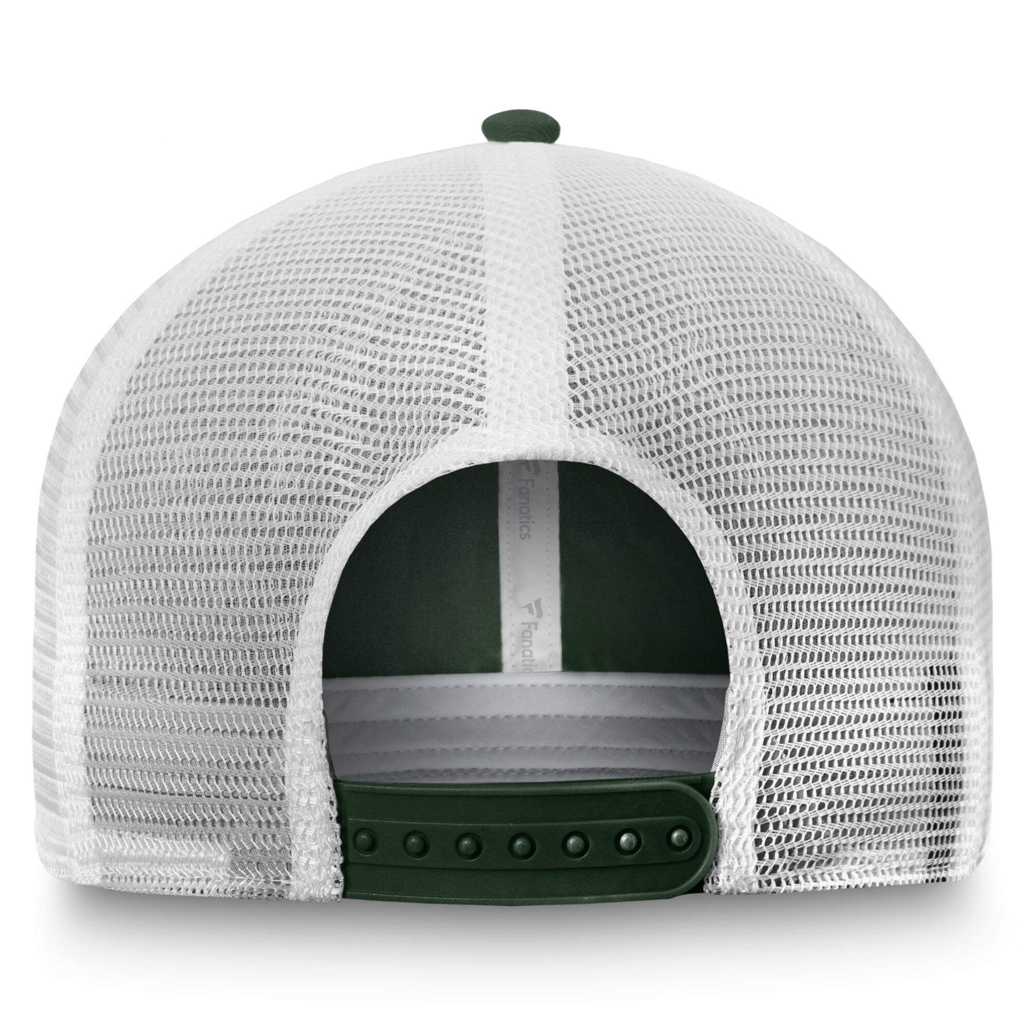 Men's Fanatics Green/White Minnesota Wild Core Primary Logo Trucker Adjustable Hat