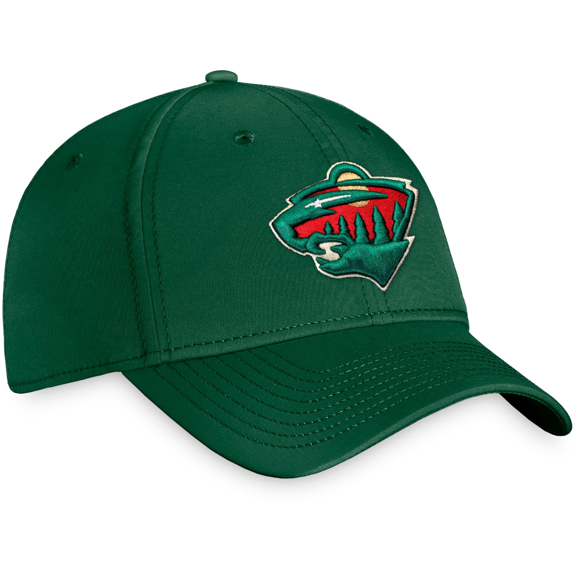 Casquette flexible avec logo principal Minnesota Wild Core Fanatics Hunter Green pour hommes