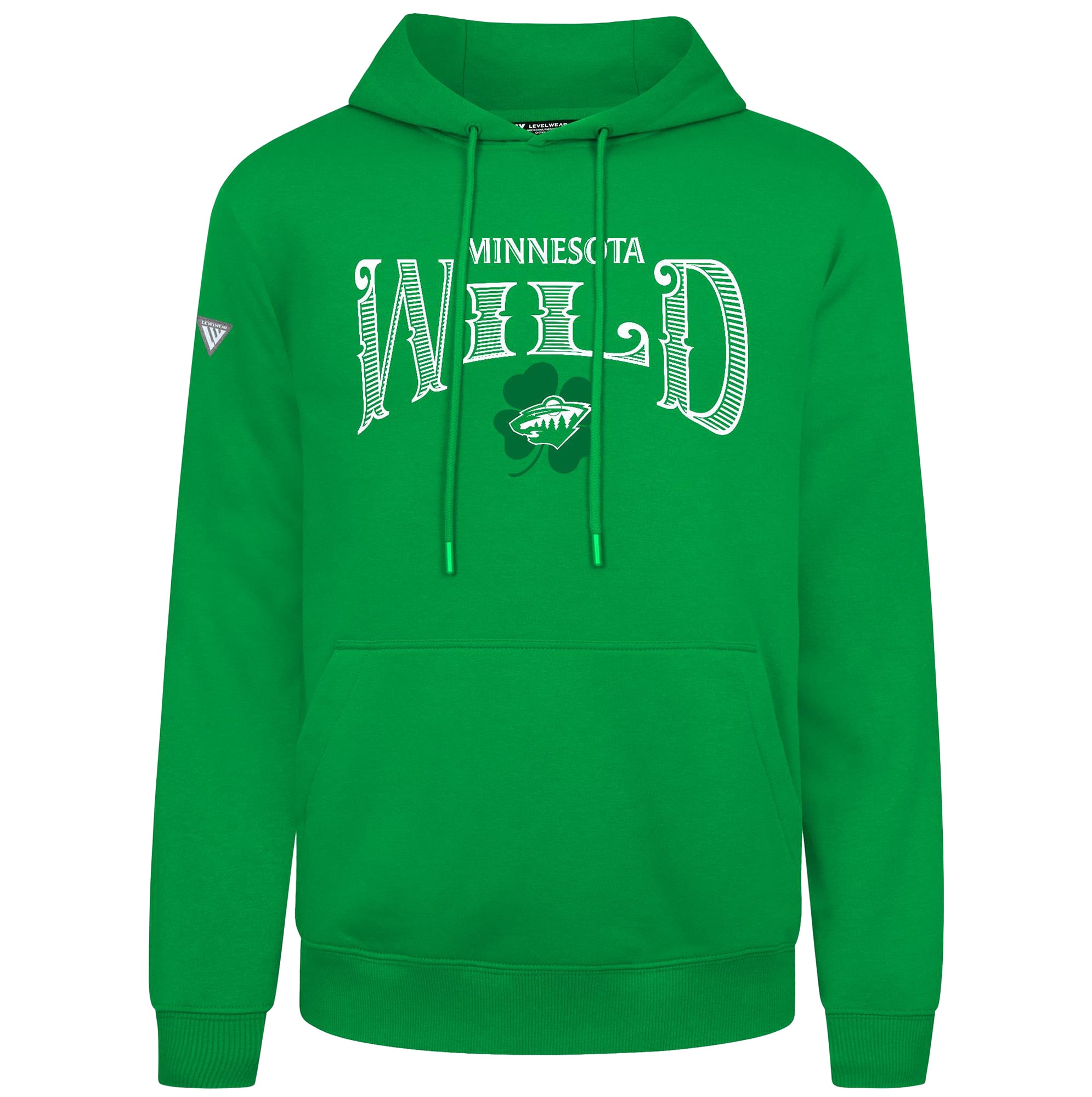 Sweat à capuche Levelwear vert Minnesota Wild pour homme, édition spéciale Saint-Patrick