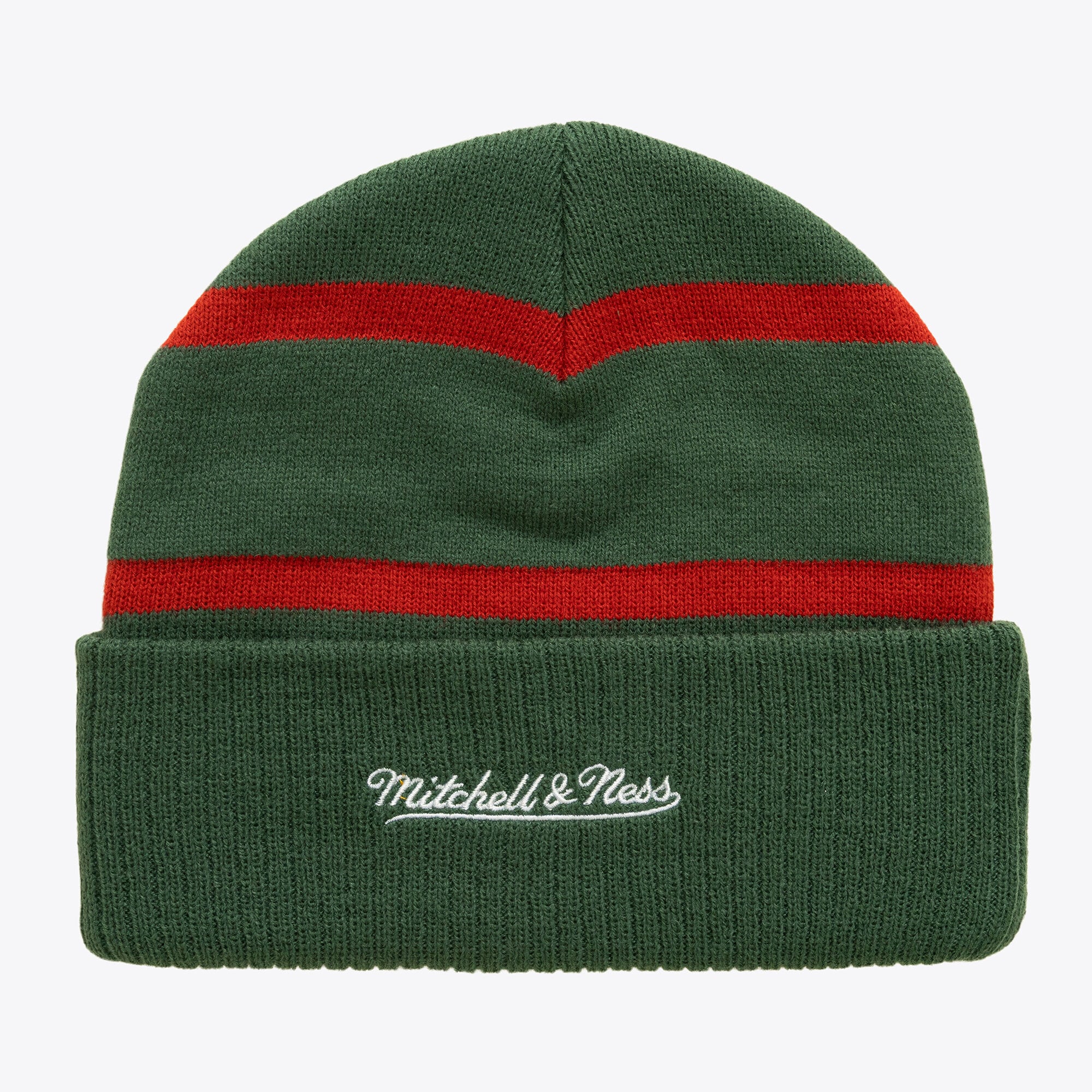 Men's Mitchell & Ness Green Minnesota Wild Head Coach Cuffed Knit Hat