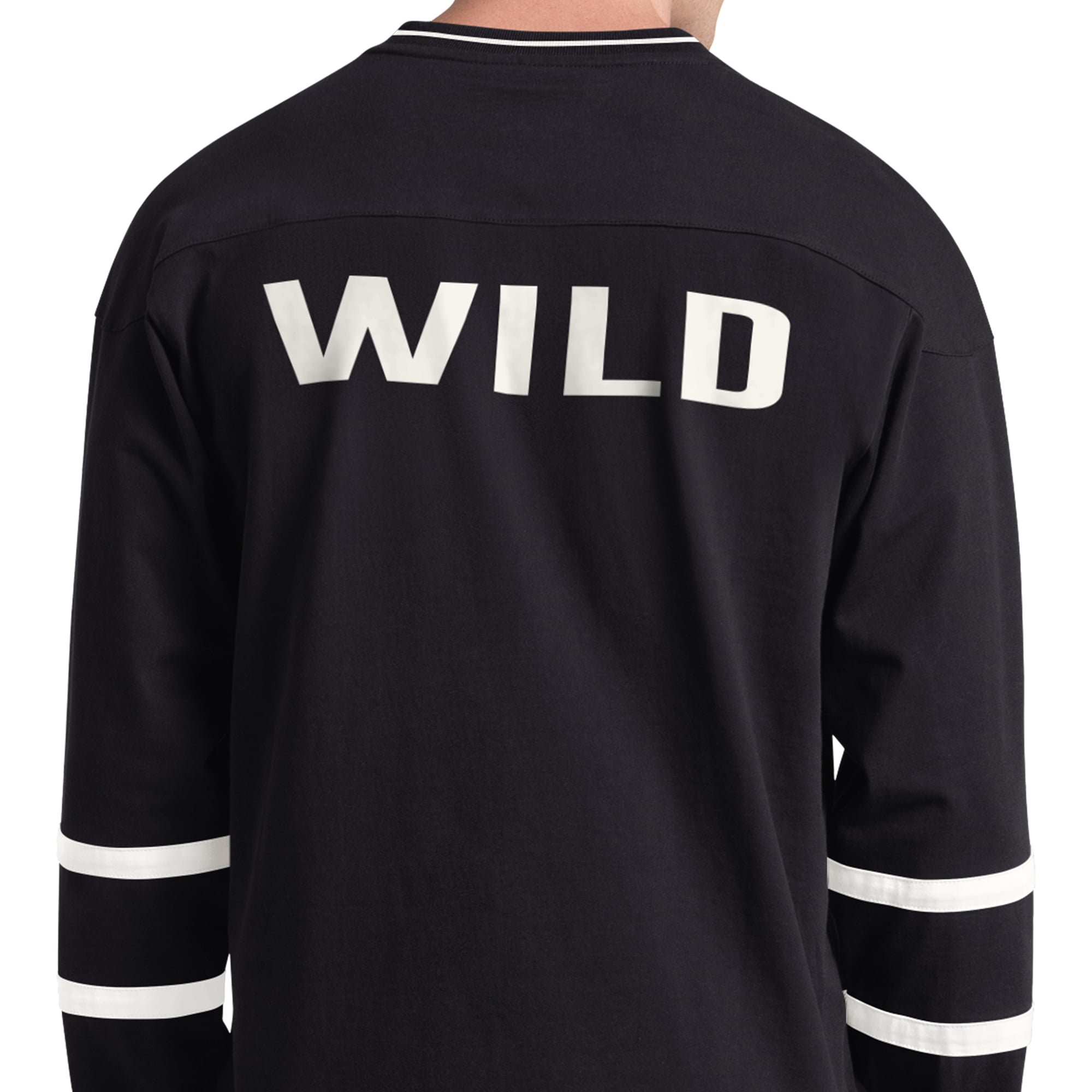 T-shirt à manches longues et col en V Starter Black Minnesota Wild pour homme