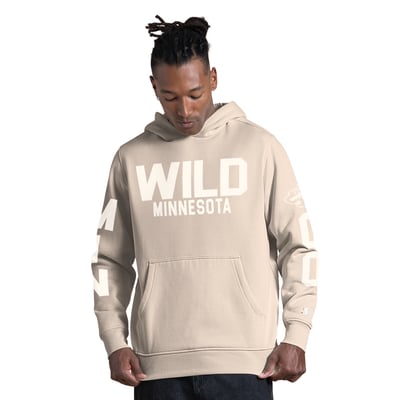 Men's Minnesota Wild Starter Tan Locker Room Hoodie