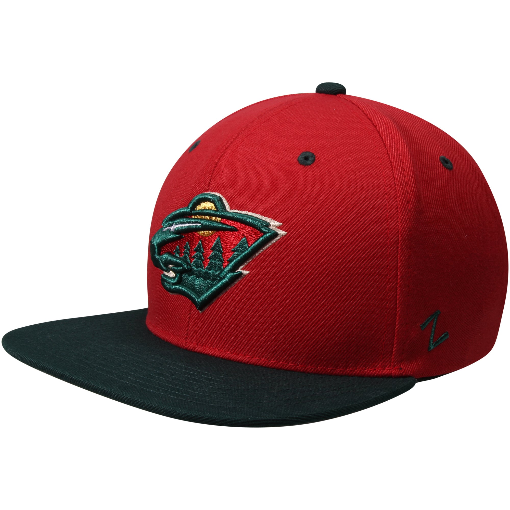 always キャップ　激レア Minnesota Wild Zephyr Z11 Snapback Adjustable Hat - Red/Green