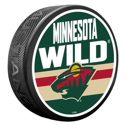 Minnesota Wild Shout Hockey Puck