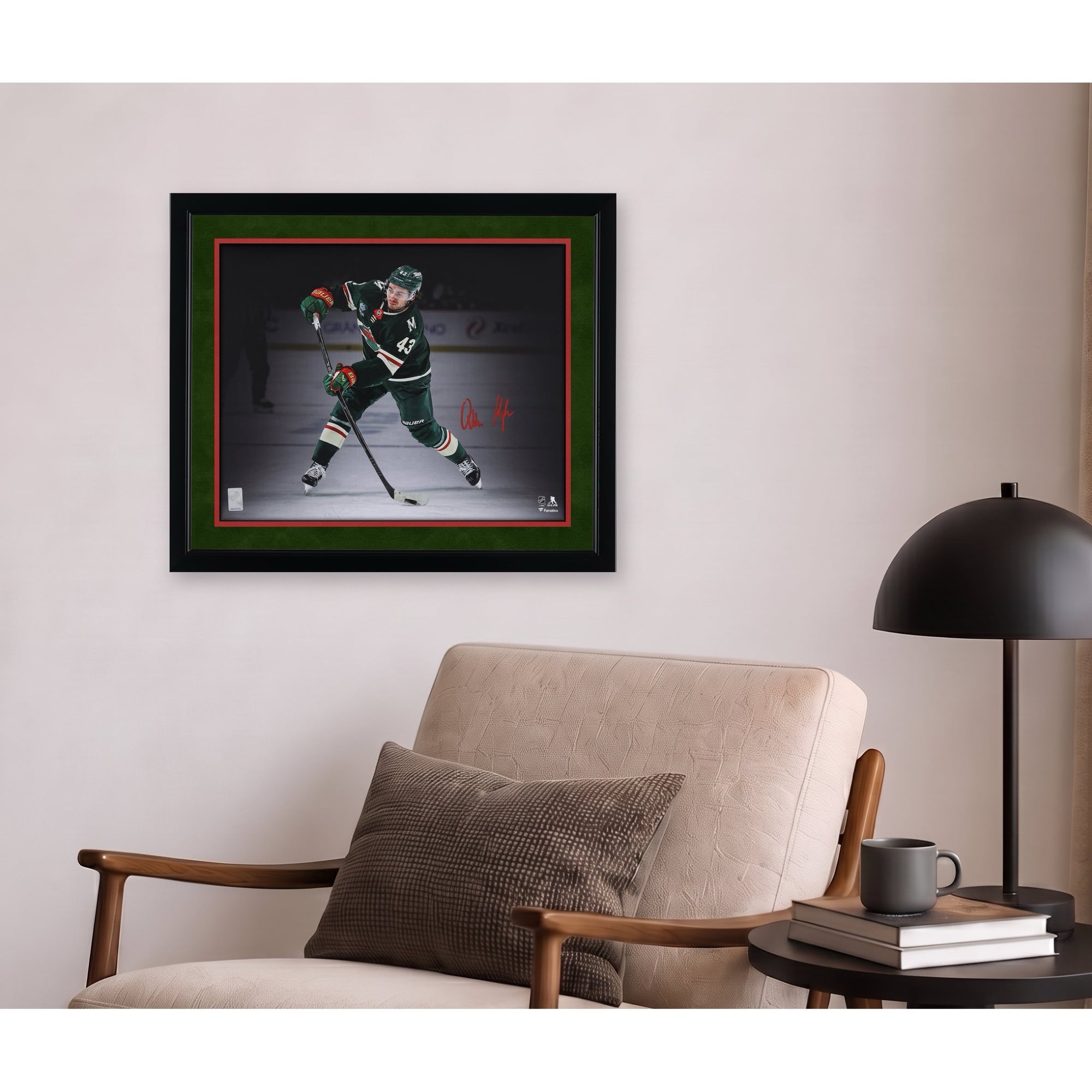 Quinn Hughes Minnesota Wild Autographed 16" x 20" Green Jersey Wild Debut Photograph