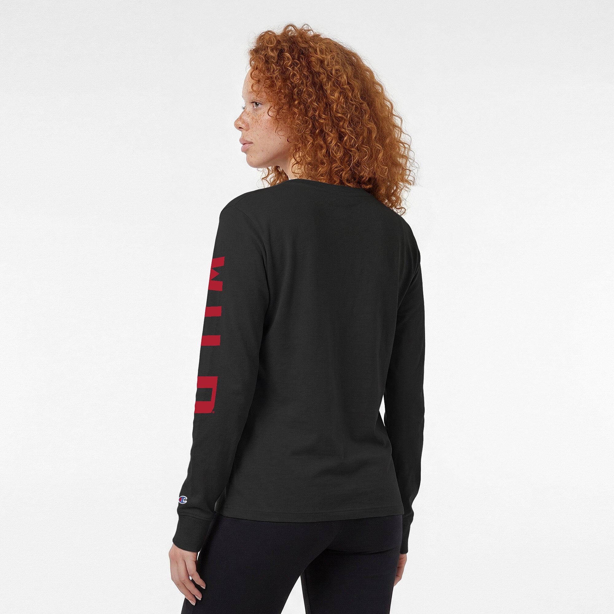 T-shirt à manches longues noir Champion Minnesota Wild pour femmes