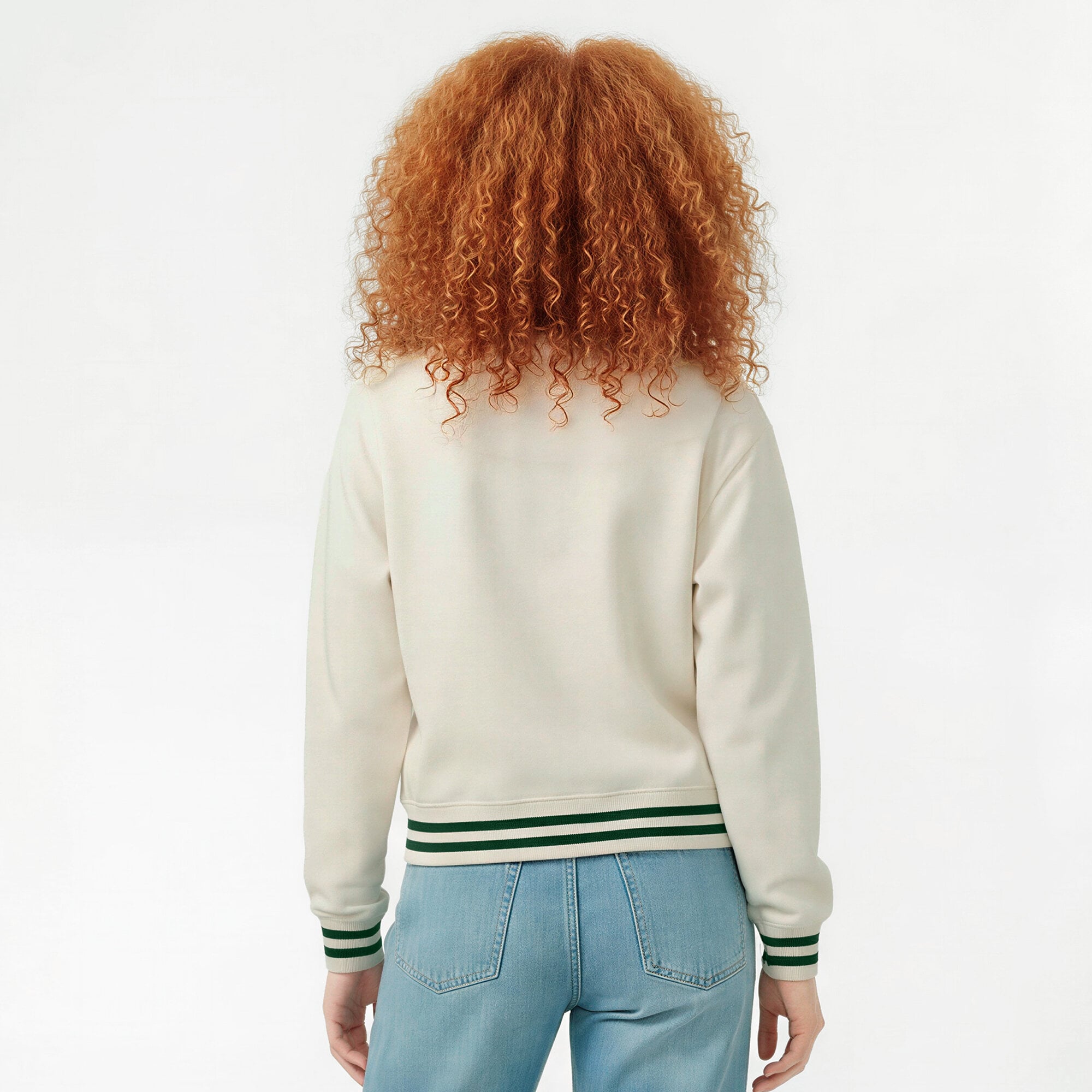 Women's Champion  Cream Minnesota Wild Bold Laurels Reverse Weave Yarn Sweatshirt