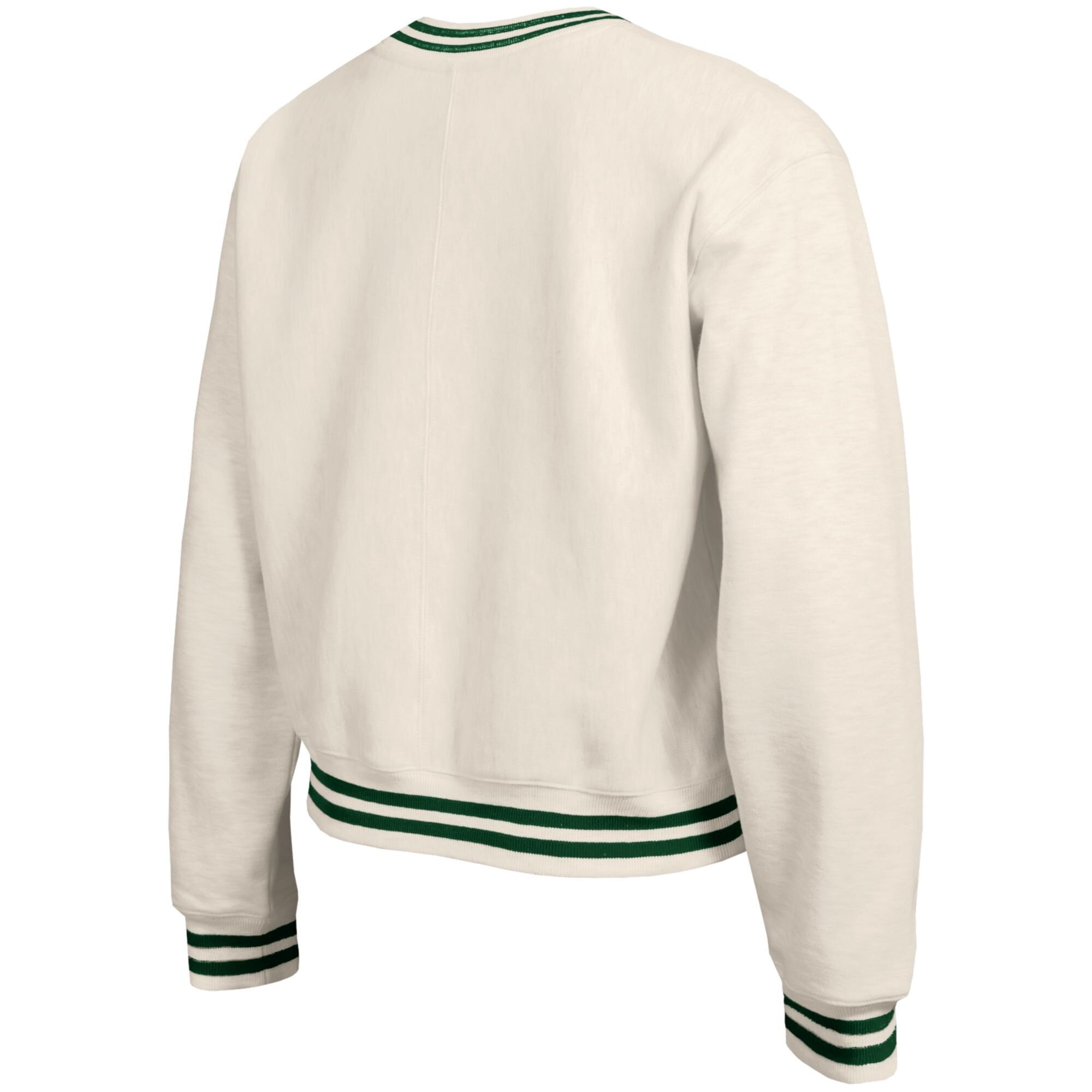 Women's Champion  Cream Minnesota Wild Bold Laurels Reverse Weave Yarn Sweatshirt