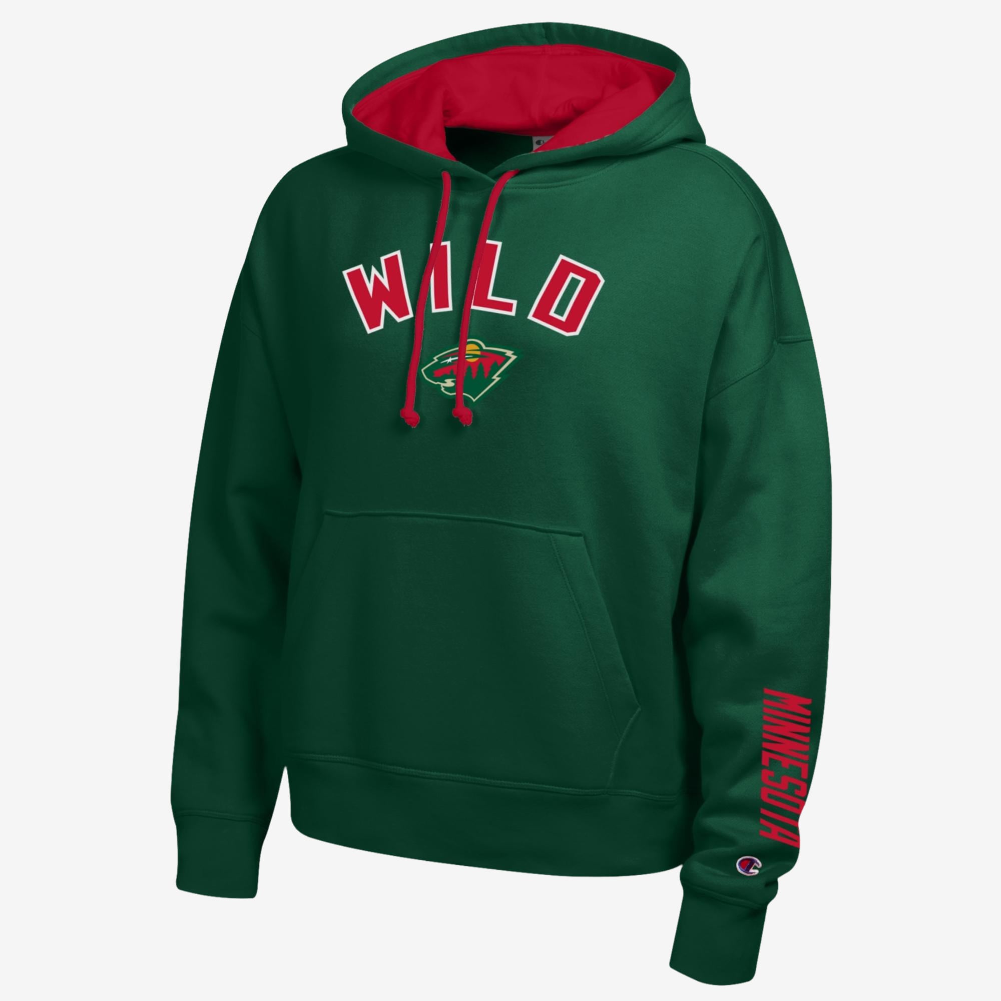 Sweat à capuche vert Champion Minnesota Wild pour femmes