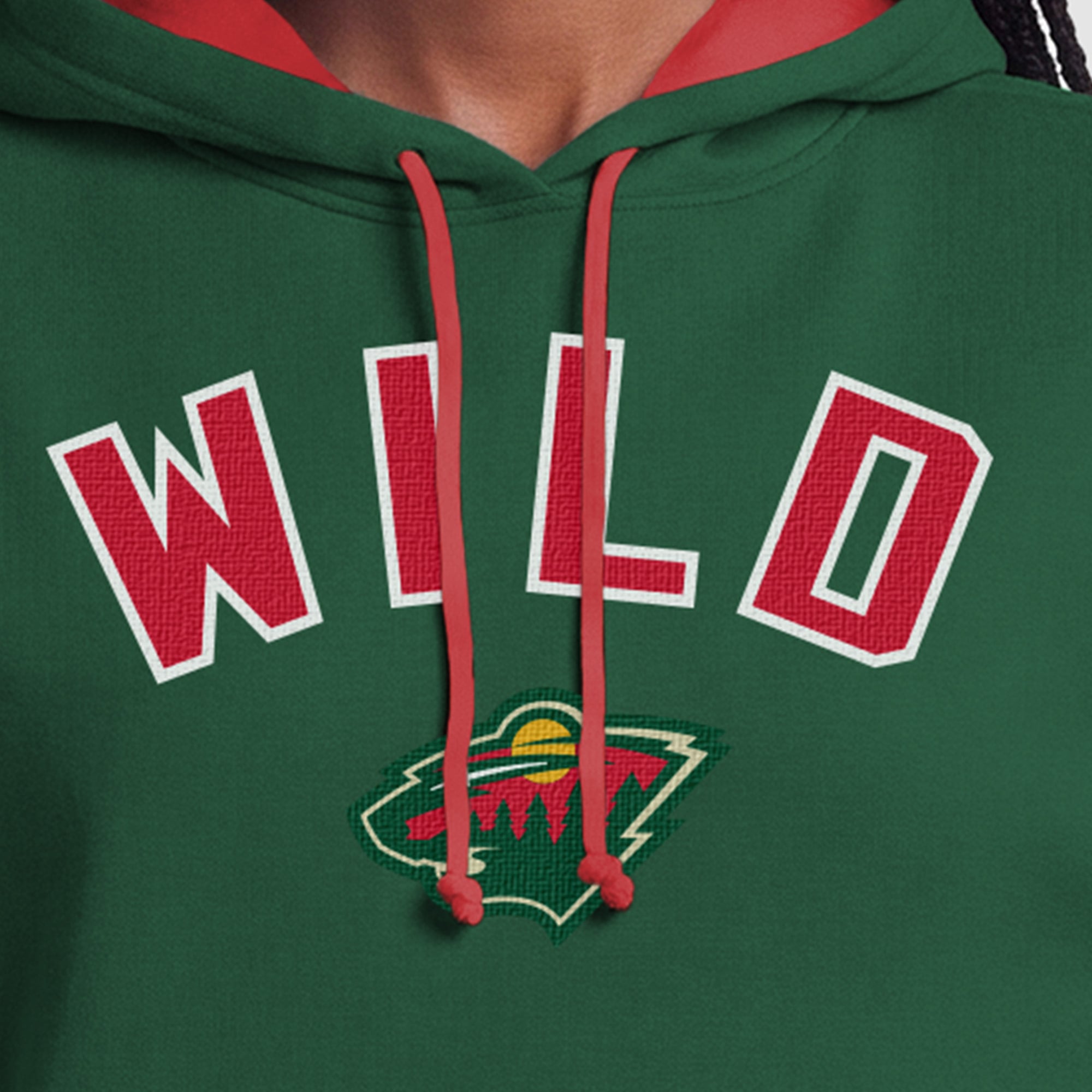 Sweat à capuche vert Champion Minnesota Wild pour femmes