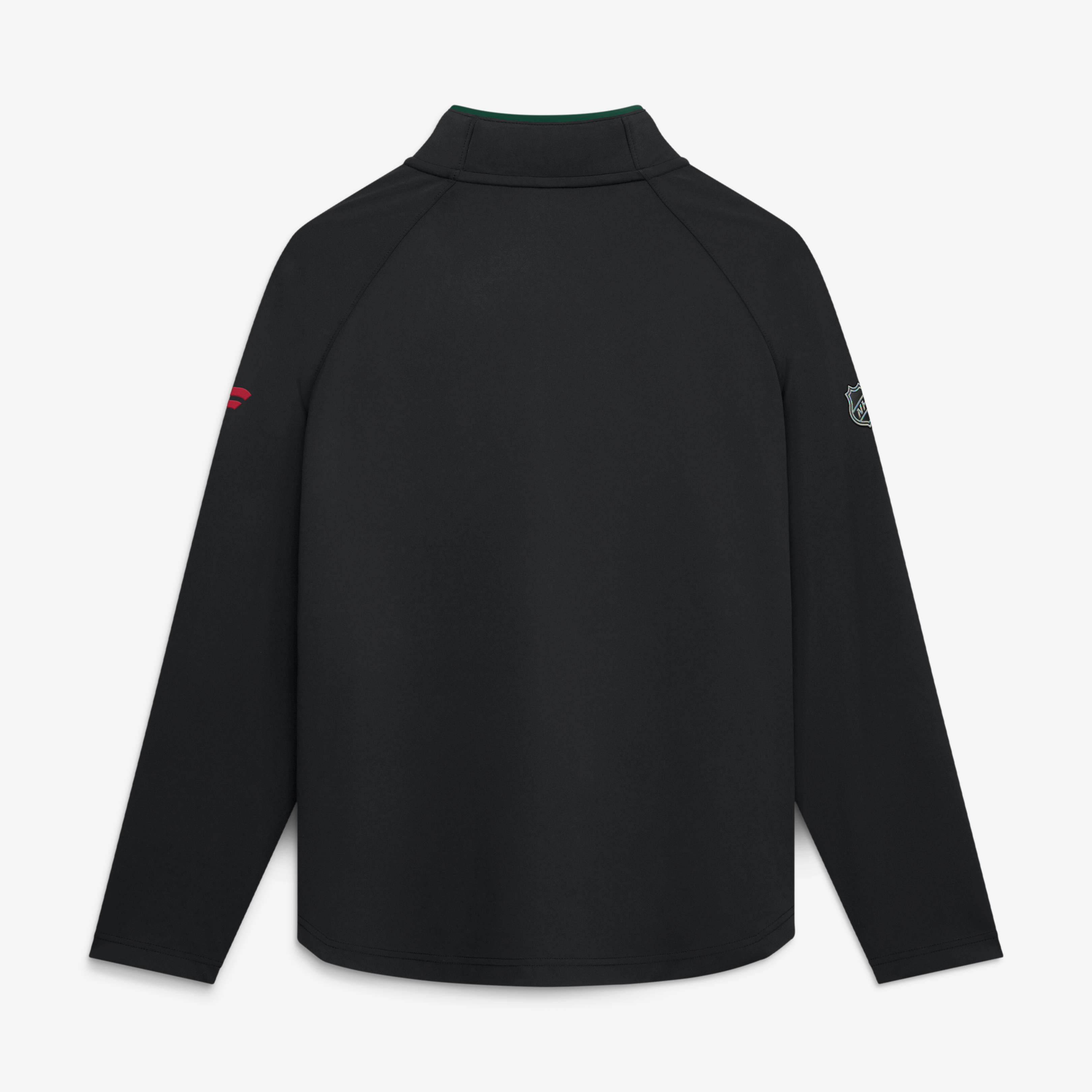 Pull-over léger à col zippé Fanatics noir Minnesota Wild Authentic Pro Rink pour femme