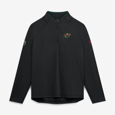 Women's Minnesota Wild Fanatics Black Authentic Pro Rink Lightweight Quarter-Zip Pullover