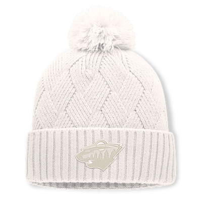 Minnesota Wild Fanatics Women's Level Up Cuffed Knit Hat with Pom - Cream