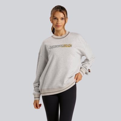 Women's Minnesota Wild lululemon Heathered Core Ultra Light Grey Perfectly Oversized Hip-Length Ringer Sweatshirt