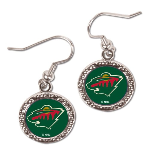 Boucles d'oreilles pendantes rondes WinCraft Minnesota Wild pour femmes