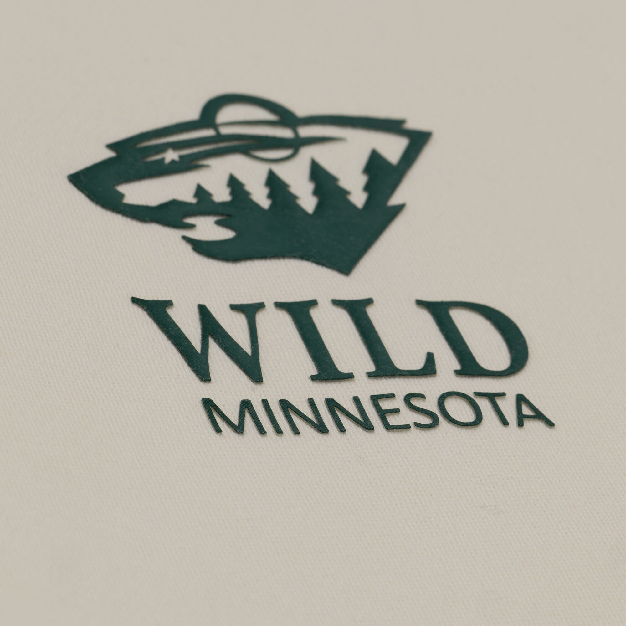 Women's Mitchell & Ness Cream Minnesota Wild Core Essentials Sweatshirt