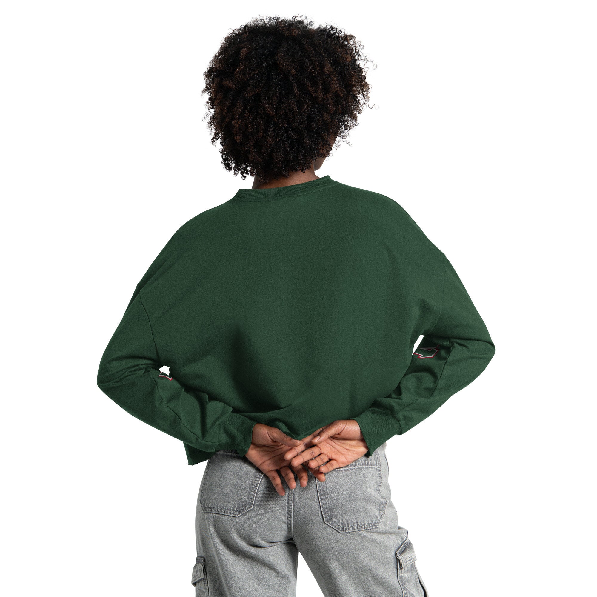 Sweat-shirt court à épaules tombantes Starter Green Minnesota Wild Bleachers pour femme